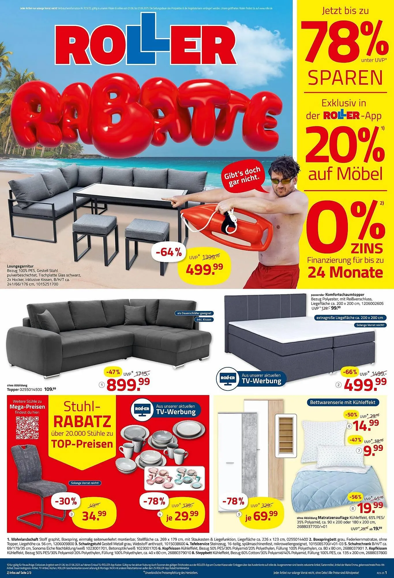 ROLLER Prospekt von 1. Juni bis 7. Juni 2025 - Prospekt seite 1