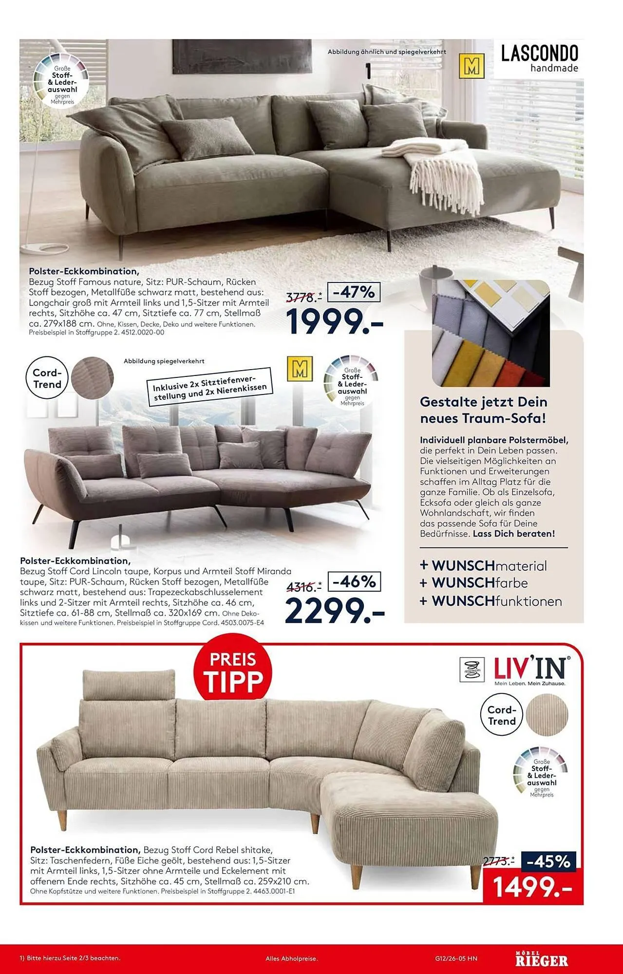 Möbel Rieger Prospekt von 26. März bis 9. April 2026 - Prospekt seite 6