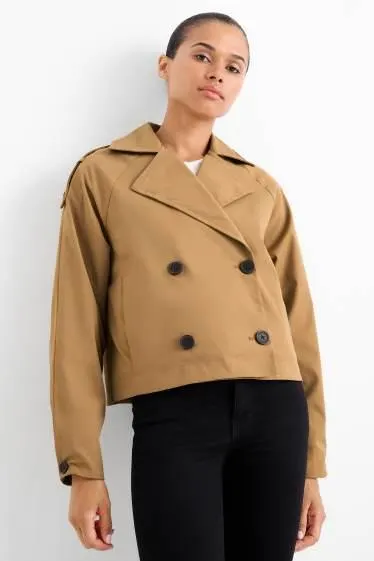 Cropped trench coat