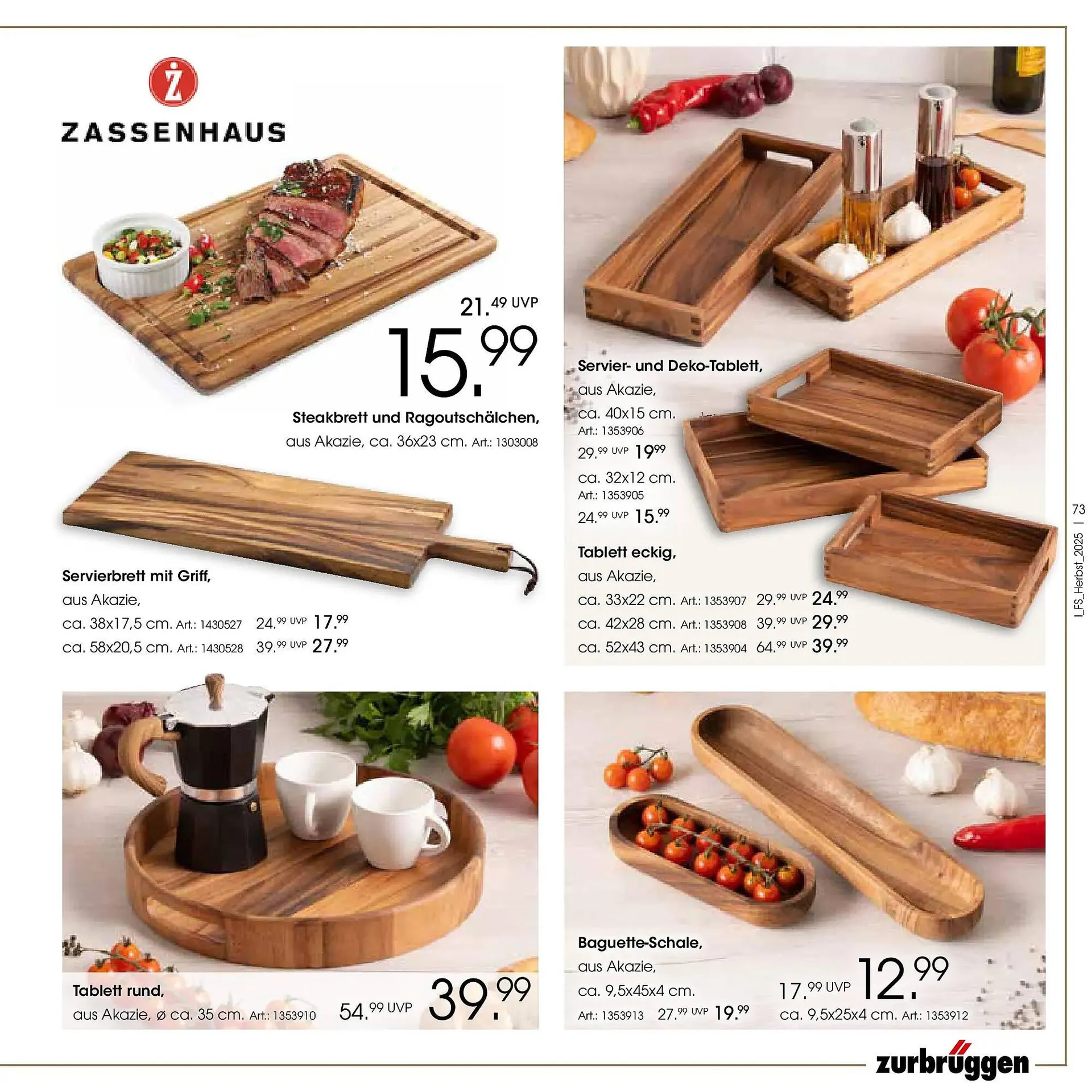 Zurbrüggen Prospekt von 19. Oktober bis 31. Januar 2026 - Prospekt seite 73