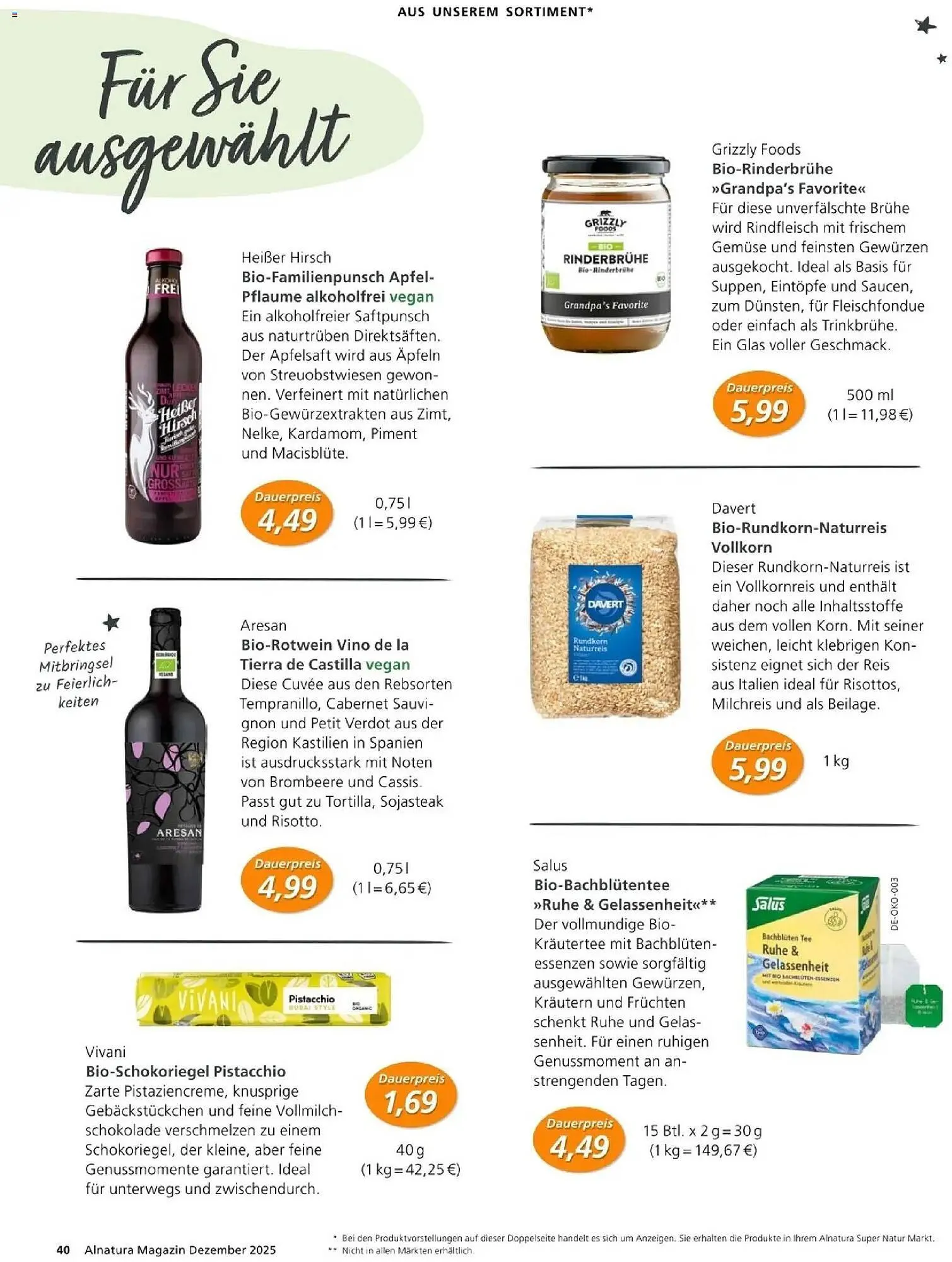 Alnatura Prospekt von 1. Dezember bis 31. Dezember 2025 - Prospekt seite 40