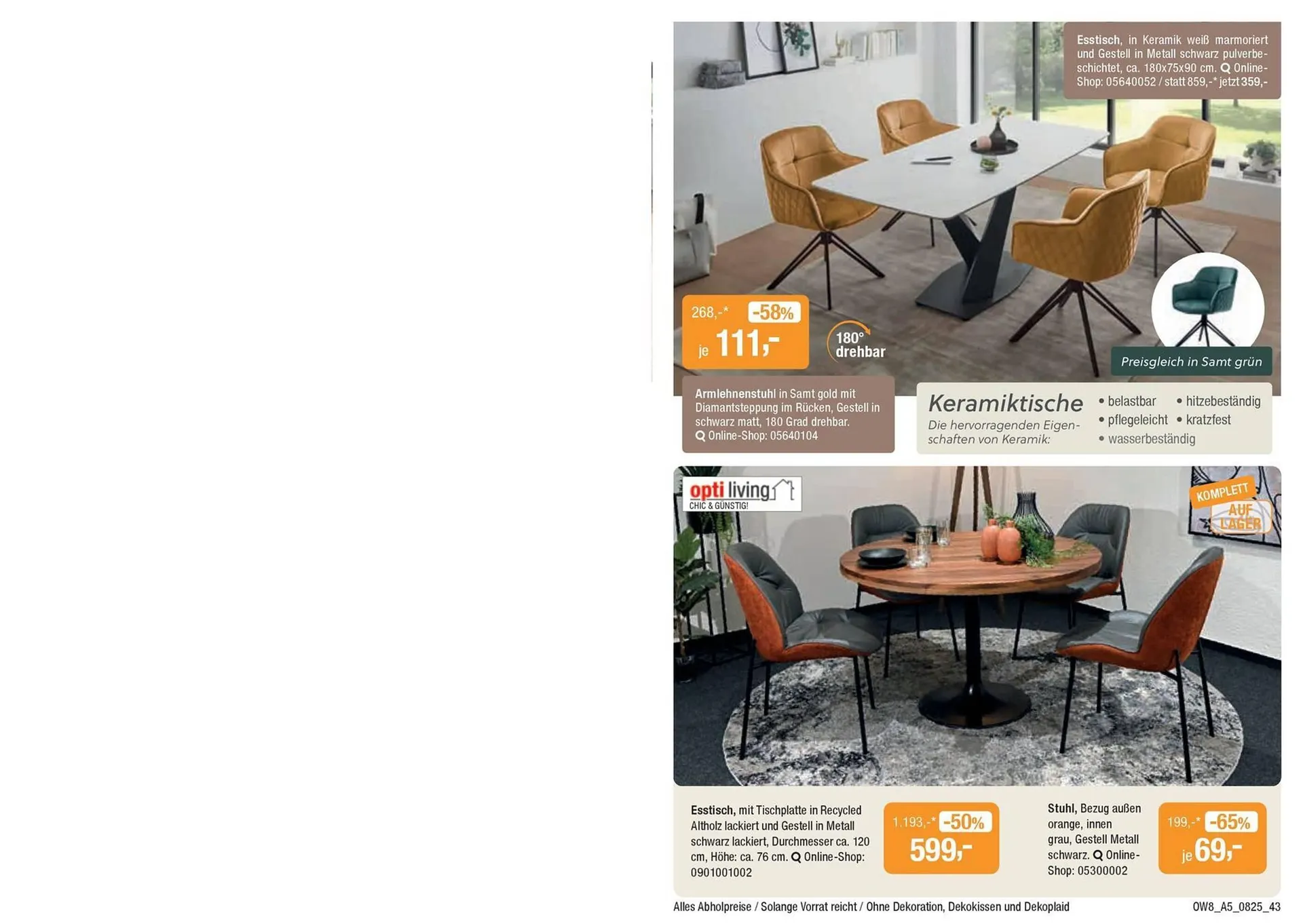 Opti Wohnwelt Prospekt von 25. Juli bis 23. August 2025 - Prospekt seite 43