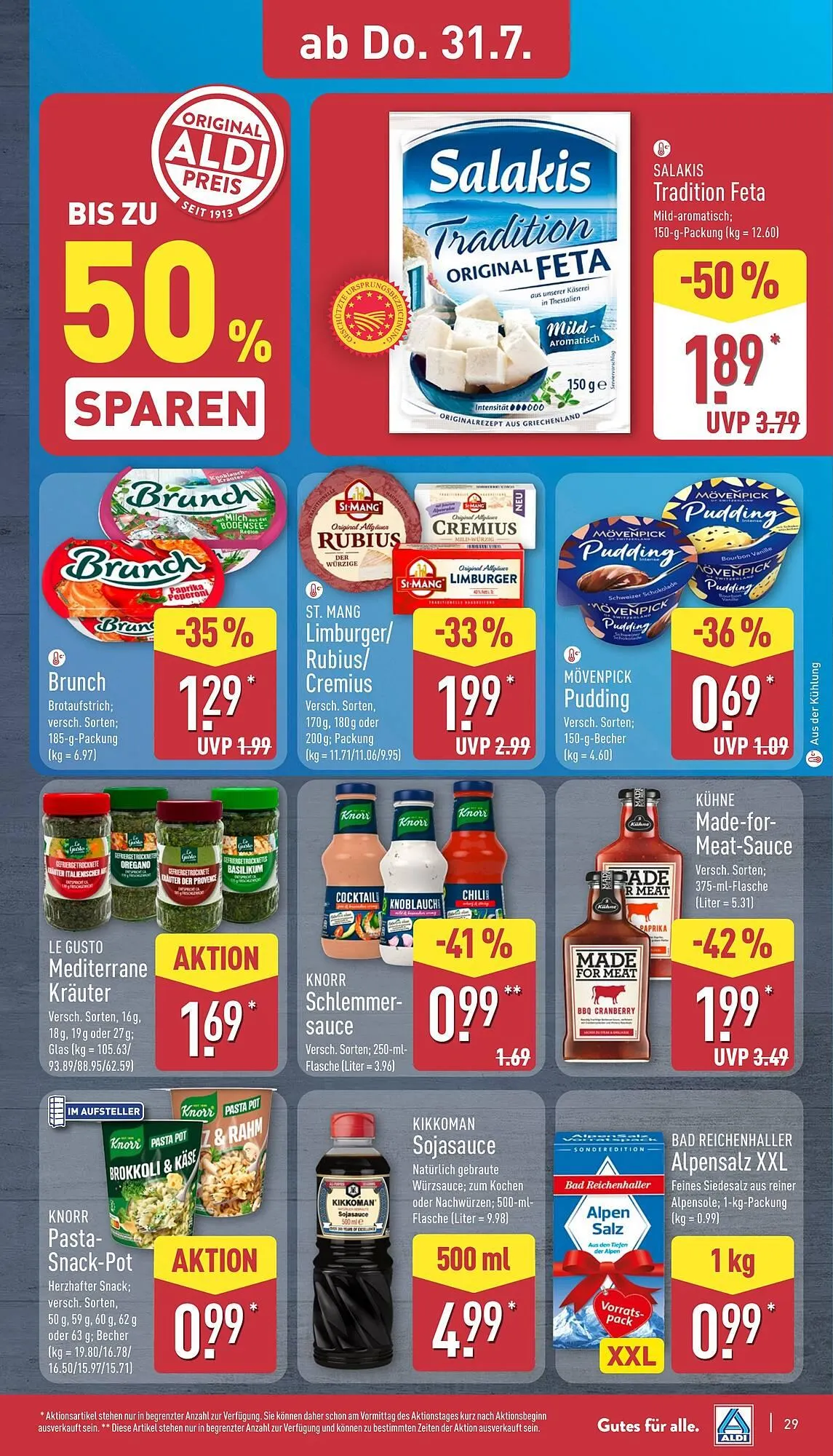 Aldi Nord Prospekt von 28. Juli bis 2. August 2025 - Prospekt seite 29