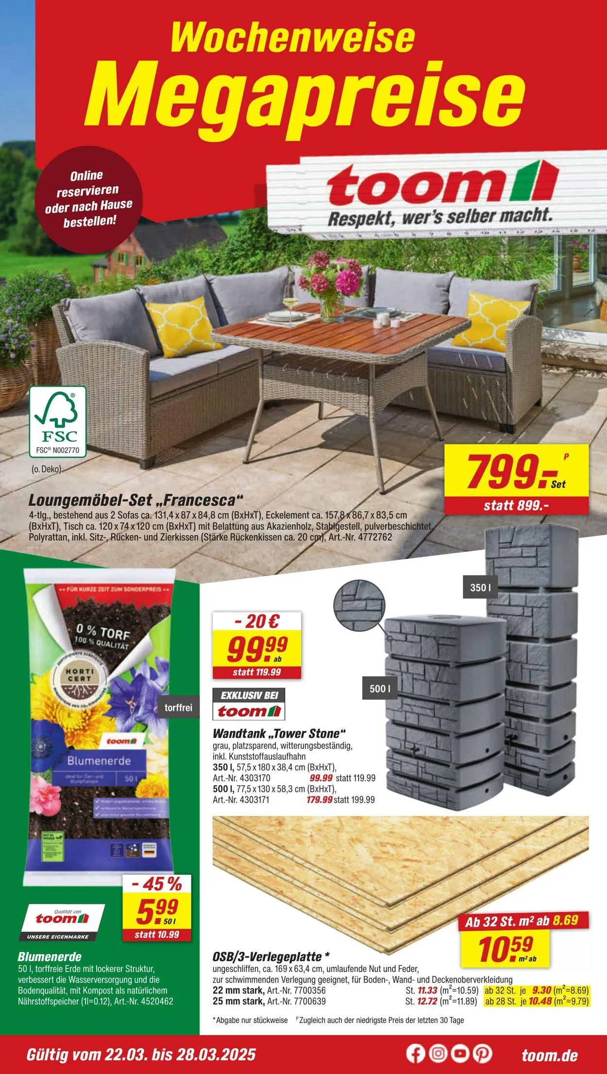 toom Baumarkt Aktueller Prospekt von 12. Mai bis 26. Mai 2025 - Prospekt seite 1