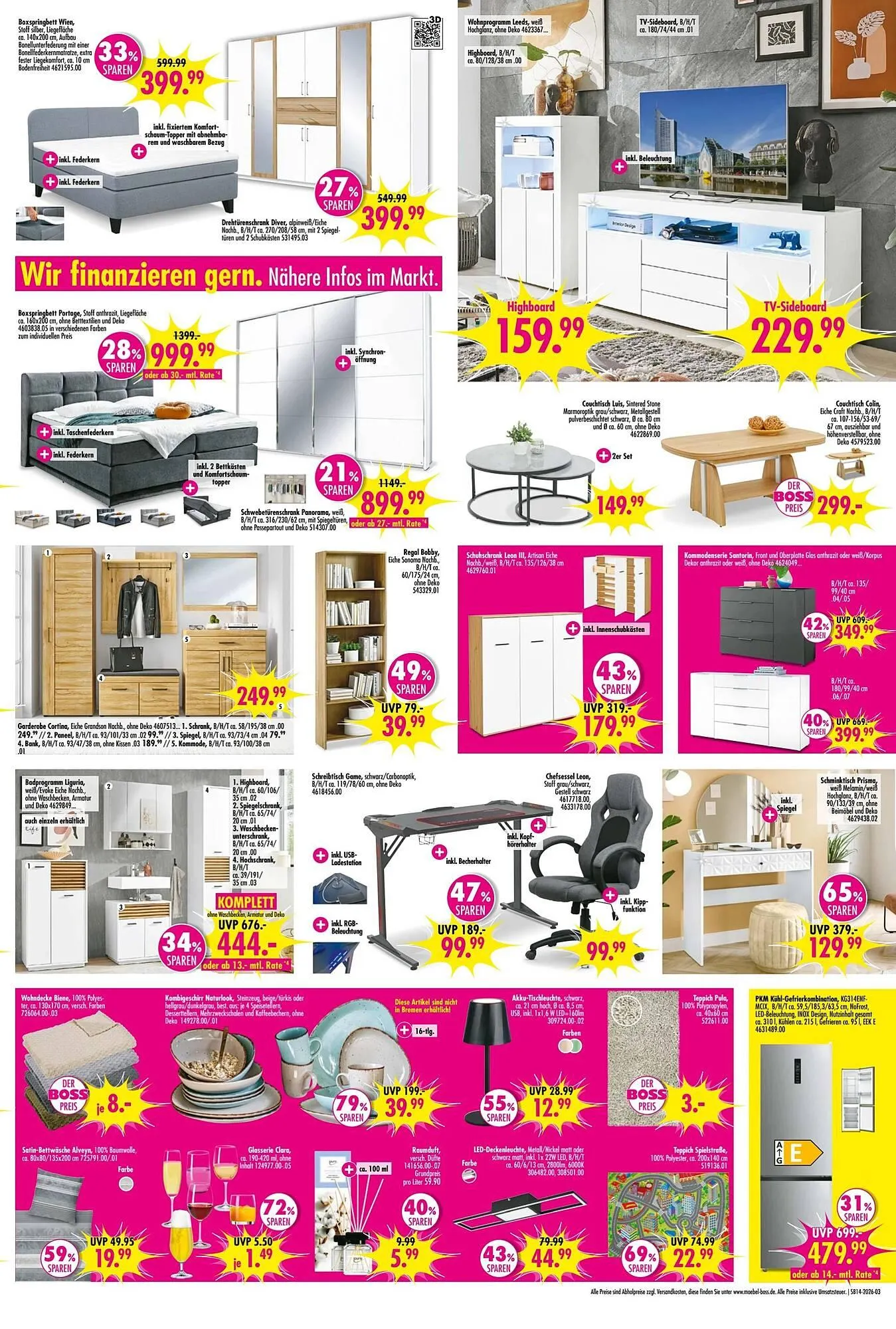 Möbel Boss Prospekt von 28. März bis 7. April 2026 - Prospekt seite 3