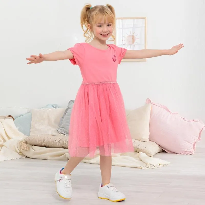 Kinder-Mädchen-Kleid mit Punkten