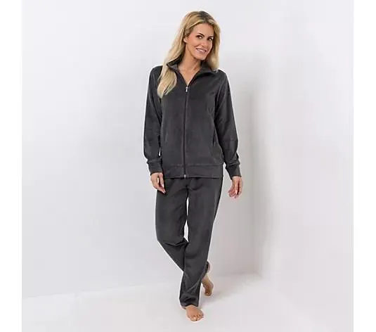 NACHTIGALL Damen-Hausanzug uni Baumwoll Nicky leger-weit, 2tlg.