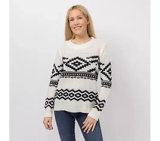 Wählen Sie Ihre Variante: CASHMASOFT Pullover Rundhalsausschnitt Cashmeregriff Jacquard