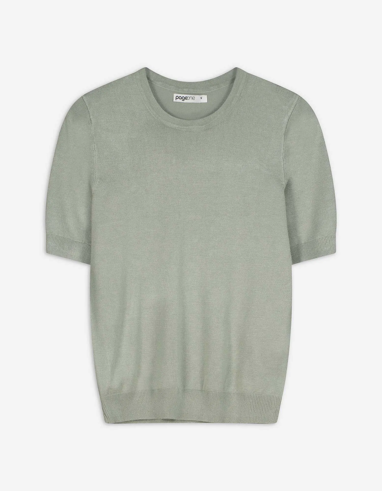 Pullover - Kurze Ärmel - hellgrün