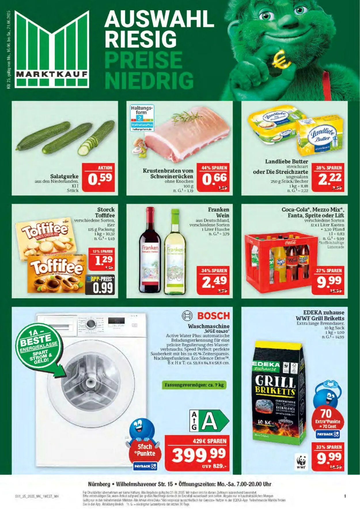 Marktkauf - Nürnberg-Thon Aktueller Prospekt von 16. Juni bis 21. Juni 2025 - Prospekt seite 1