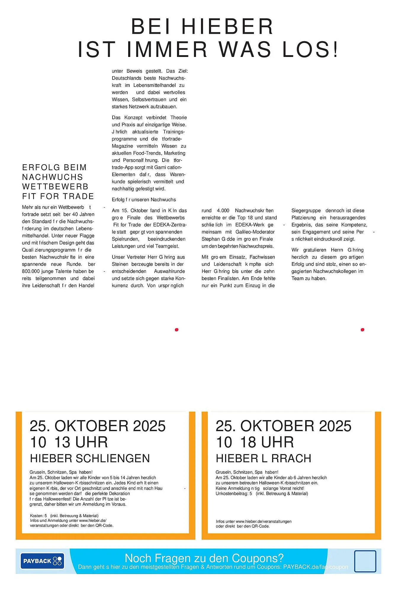 Hieber's Frische Center Prospekt von 26. Oktober bis 1. November 2025 - Prospekt seite 9