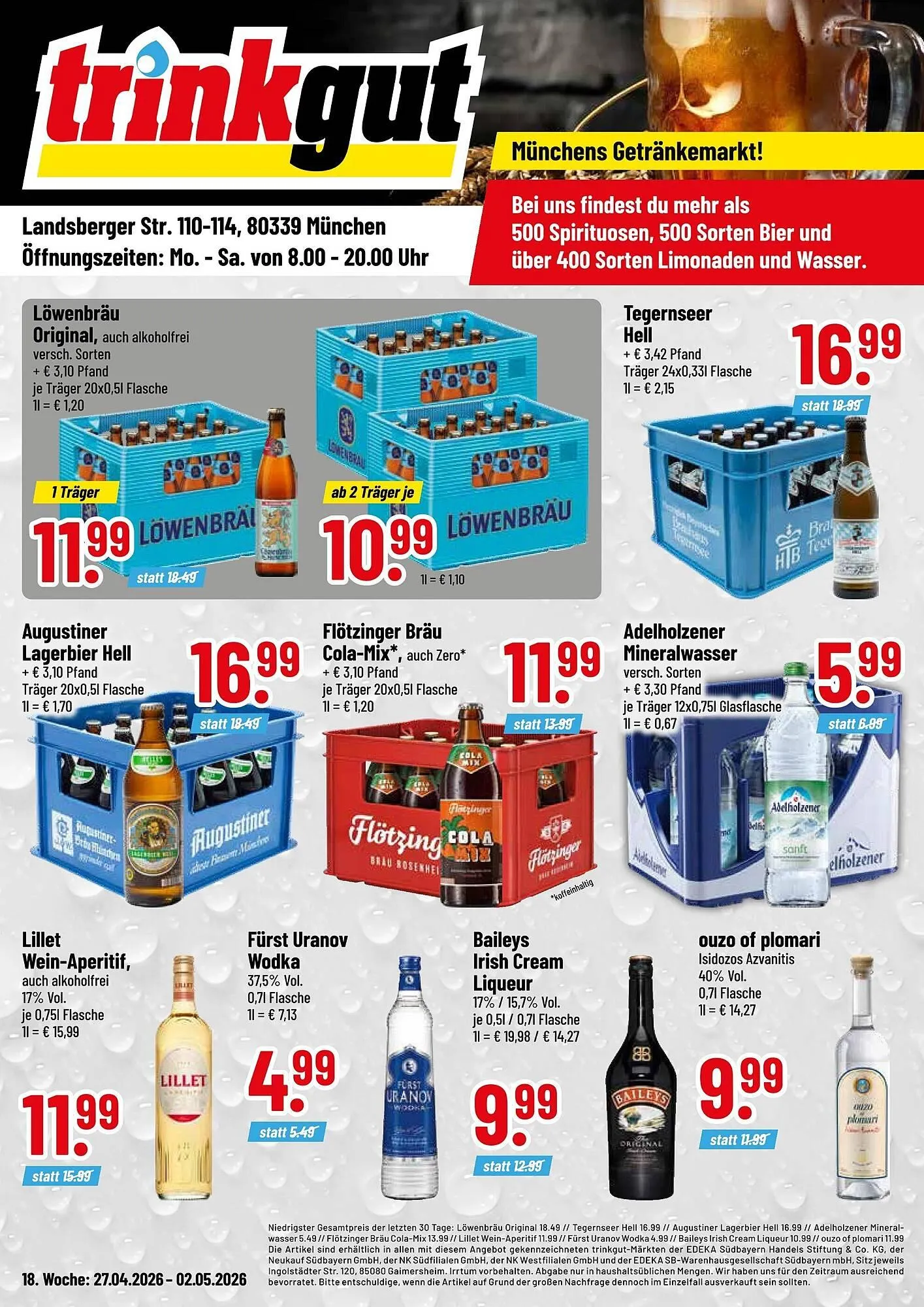 Trinkgut Prospekt von 27. April bis 2. Mai 2026 - Prospekt seite 1