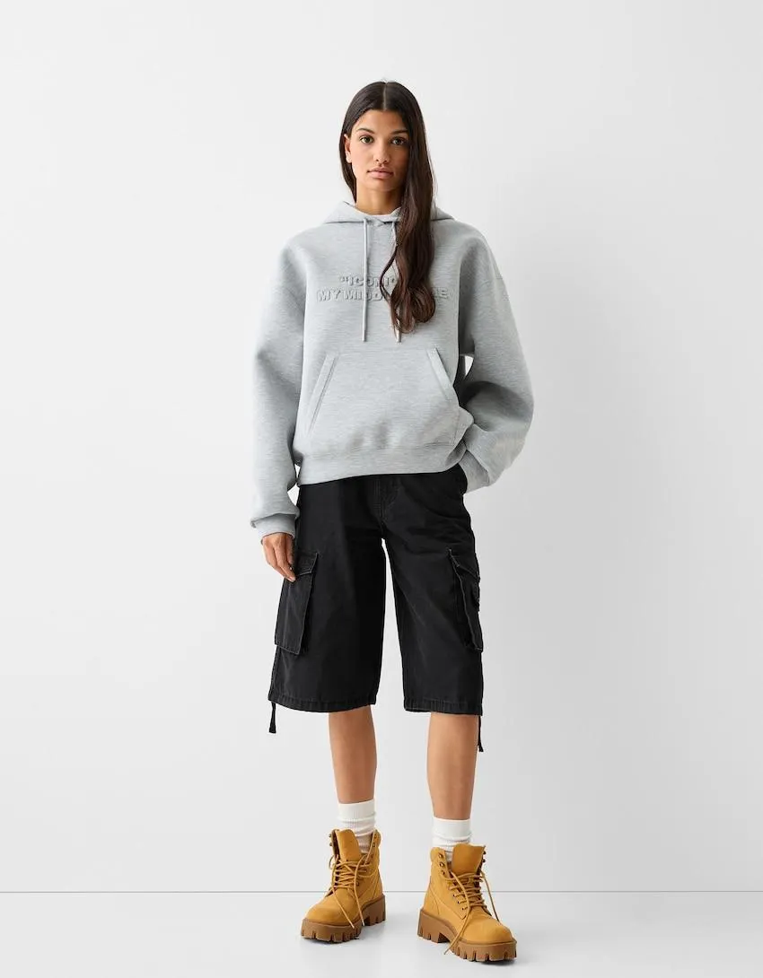 Cotton cargo baggy Bermuda shorts