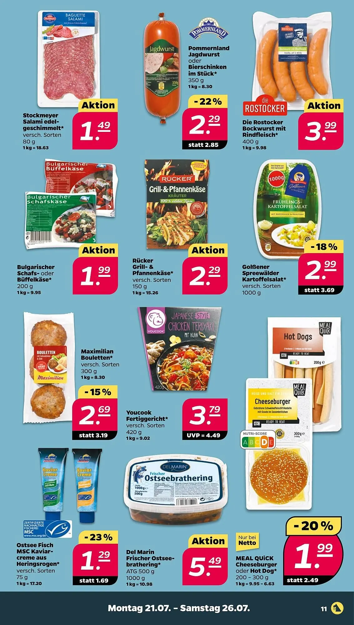 NETTO Prospekt von 21. Juli bis 26. Juli 2025 - Prospekt seite 11