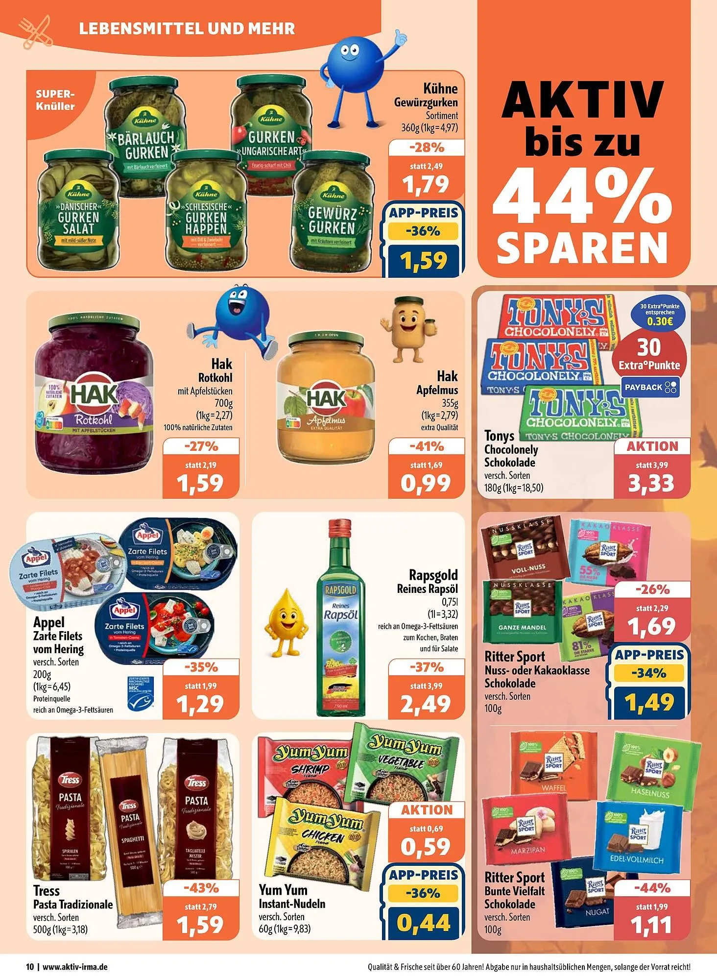 Aktiv Irma Prospekt von 20. Oktober bis 25. Oktober 2025 - Prospekt seite 10