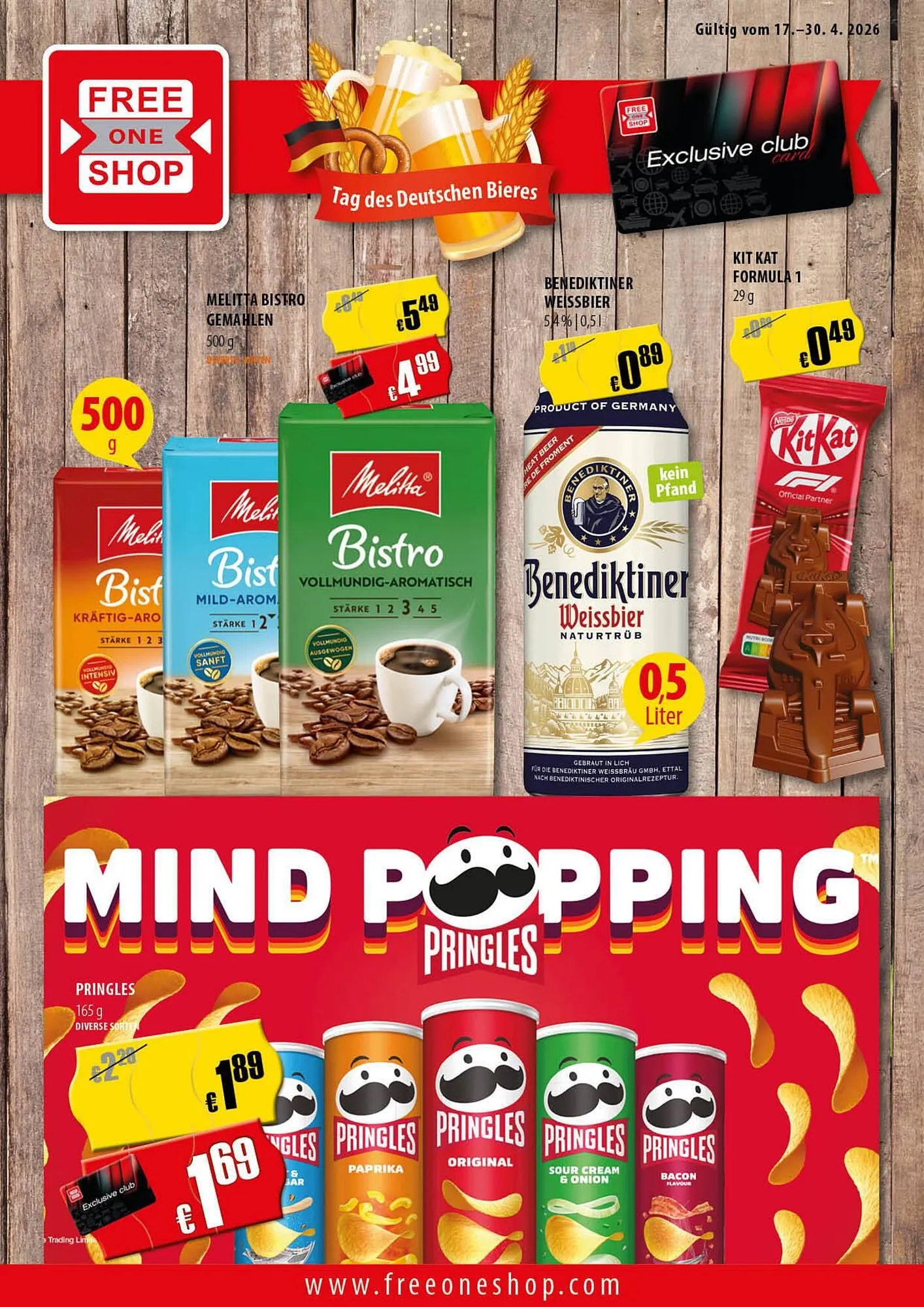 FreeOneShop Prospekt von 17. April bis 30. April 2026 - Prospekt seite 1