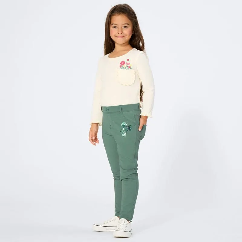 Kinder-Mädchen-Sweatleggings mit elastischem Bund
