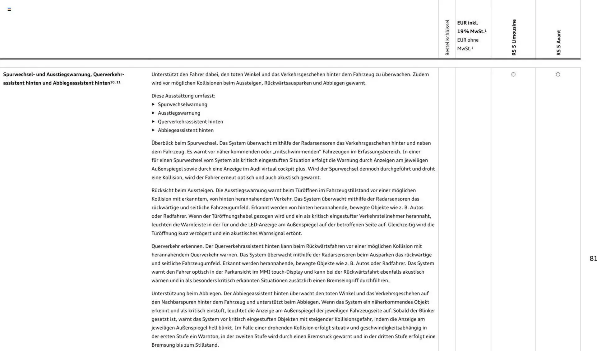 Audi Prospekt von 1. April bis 1. April 2027 - Prospekt seite 81