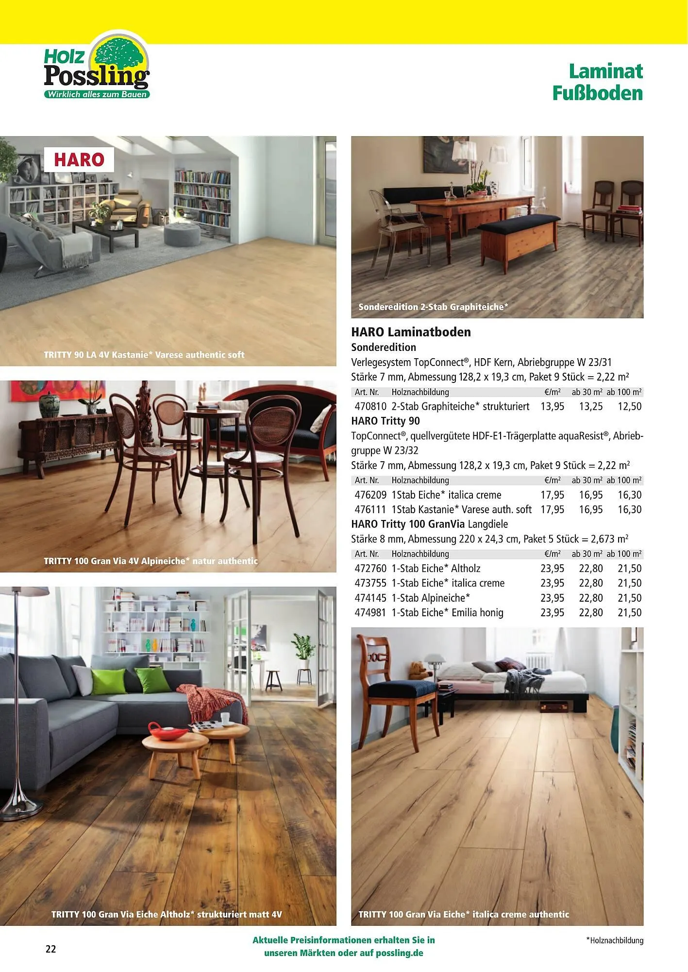 Holz Possling Prospekt von 1. April bis 31. Juli 2026 - Prospekt seite 22