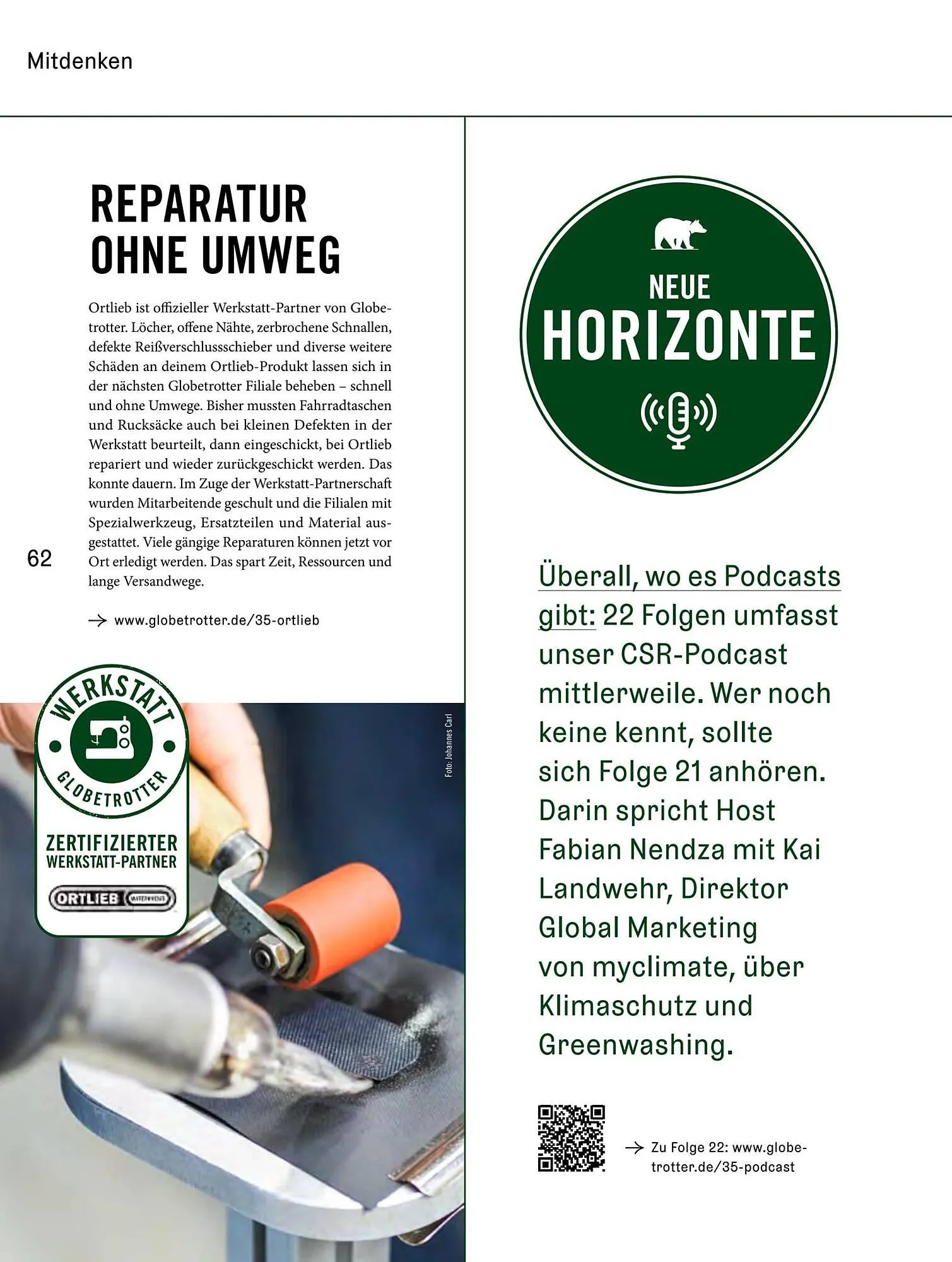 Globetrotter Prospekt von 2. April bis 1. September 2025 - Prospekt seite 62