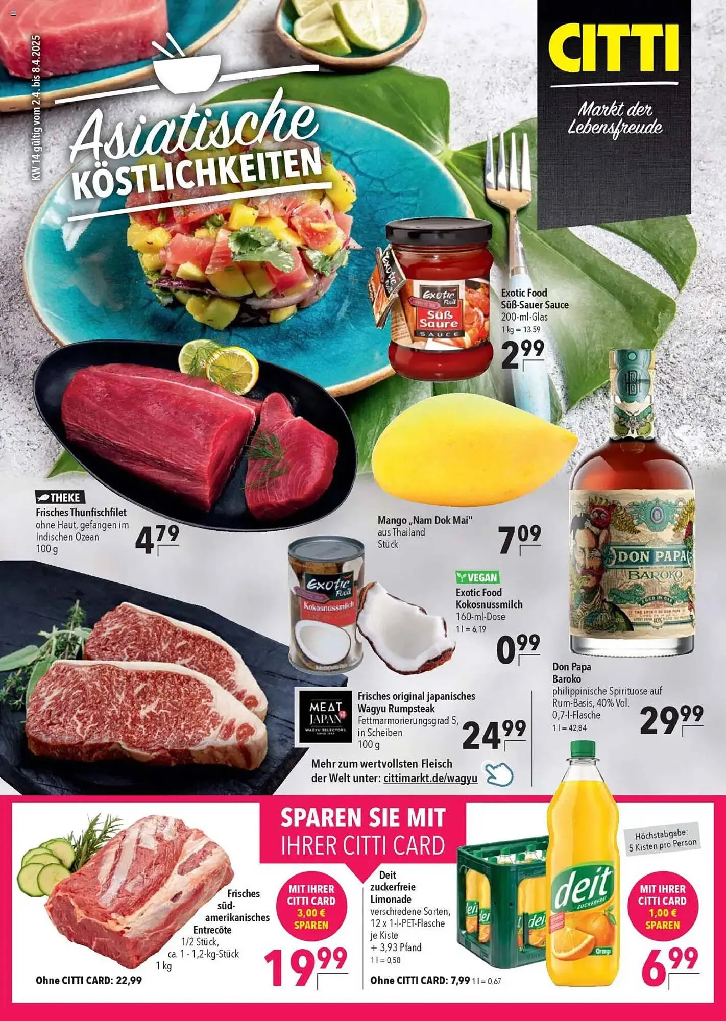 CITTI Markt Prospekt von 2. April bis 8. April 2025 - Prospekt seite 1