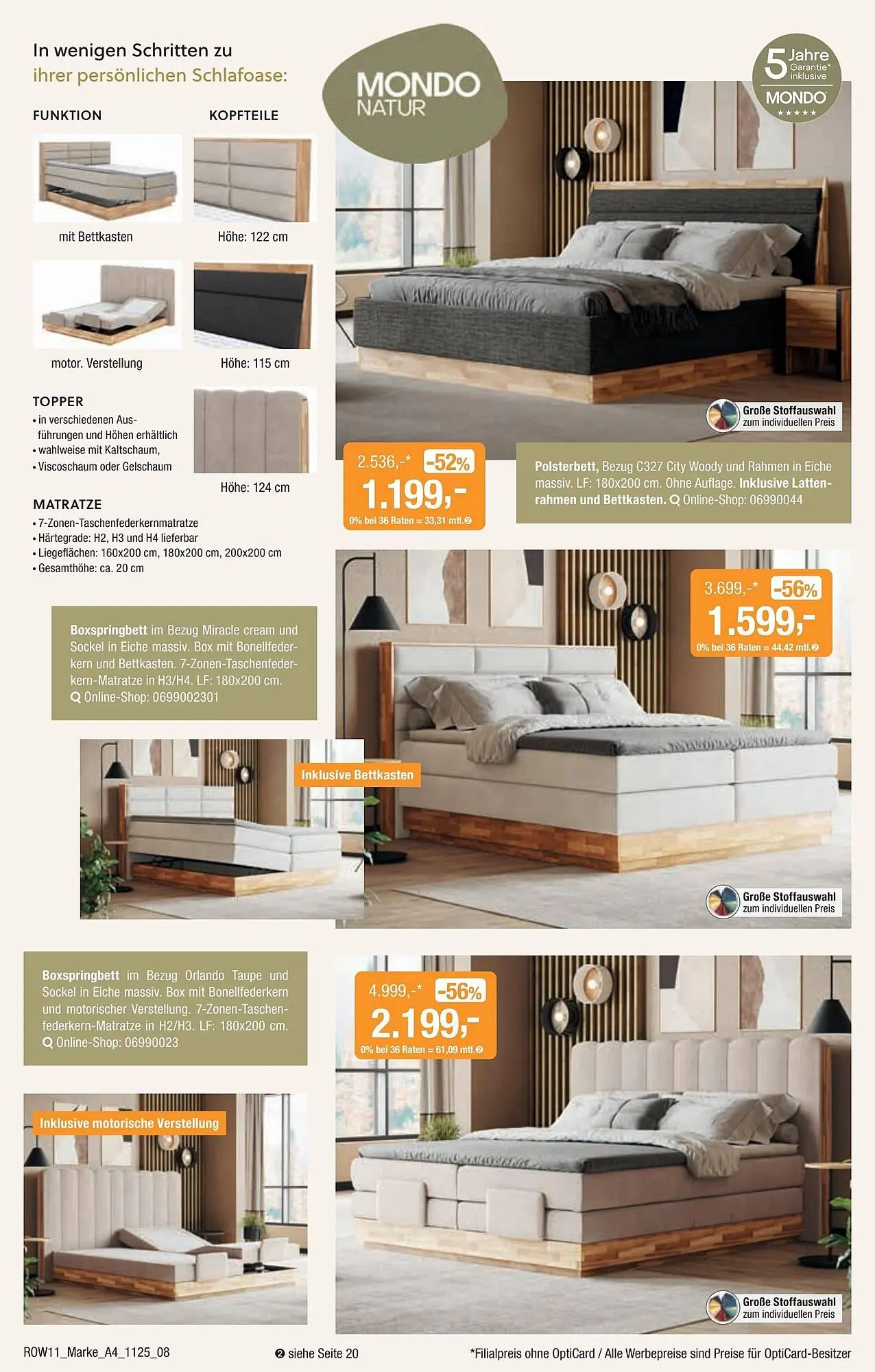 Opti Wohnwelt Prospekt von 23. Oktober bis 16. November 2025 - Prospekt seite 8