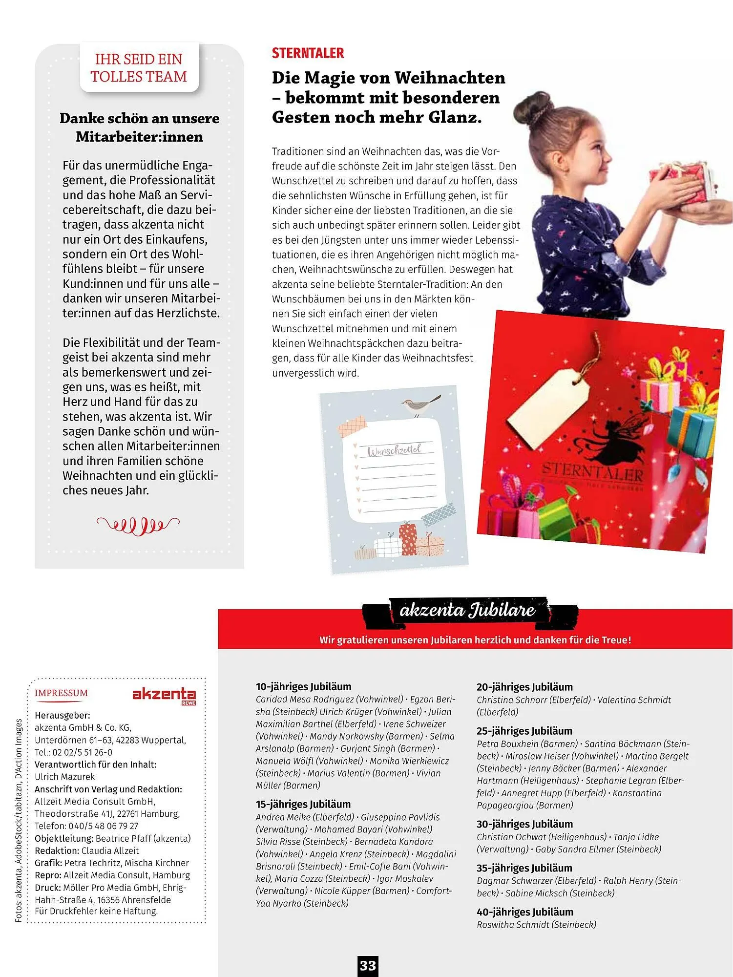 akzenta Prospekt von 1. Dezember bis 31. März 2025 - Prospekt seite 33