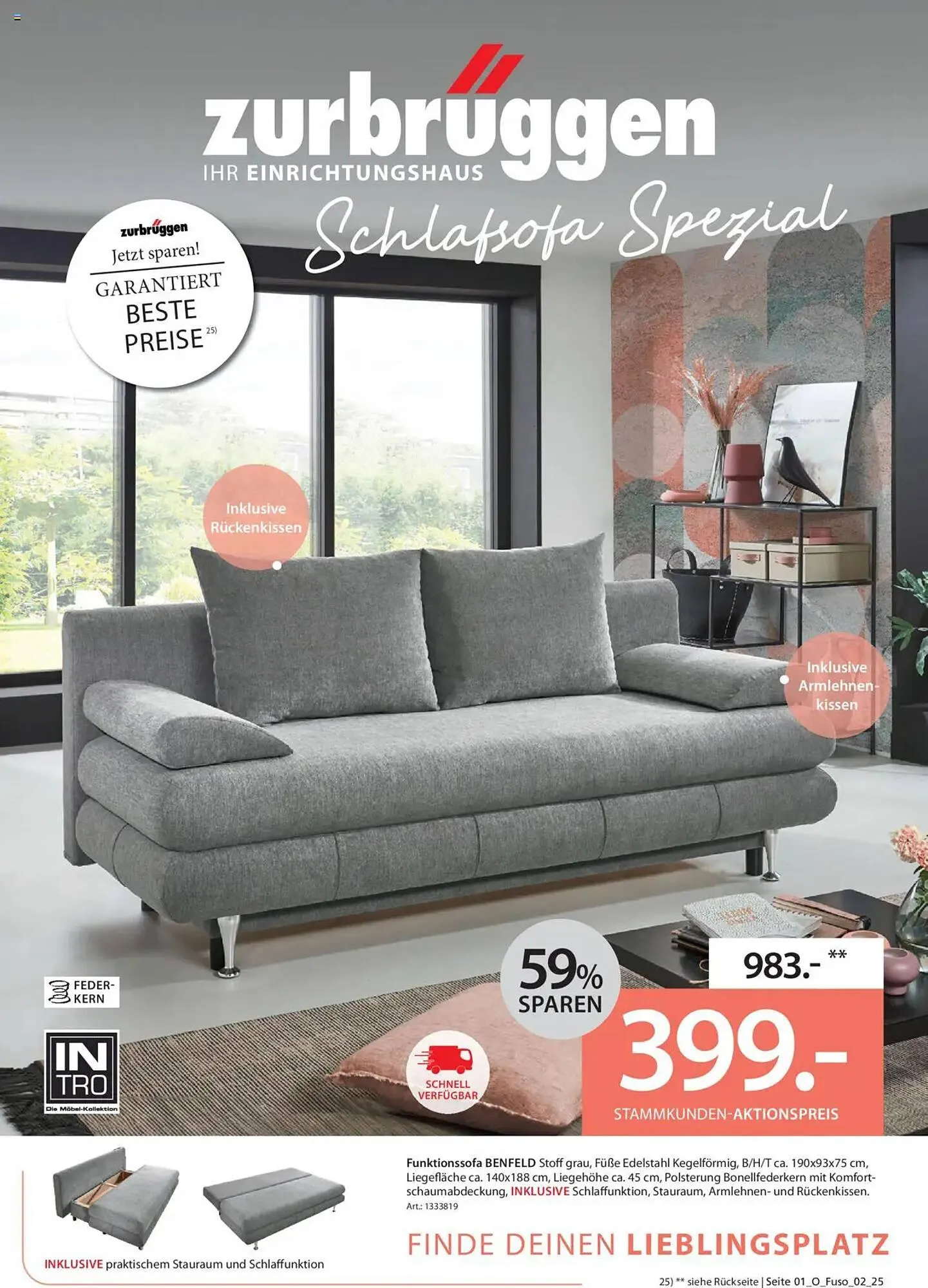 Zurbrüggen Prospekt von 3. Juli bis 31. August 2025 - Prospekt seite 1