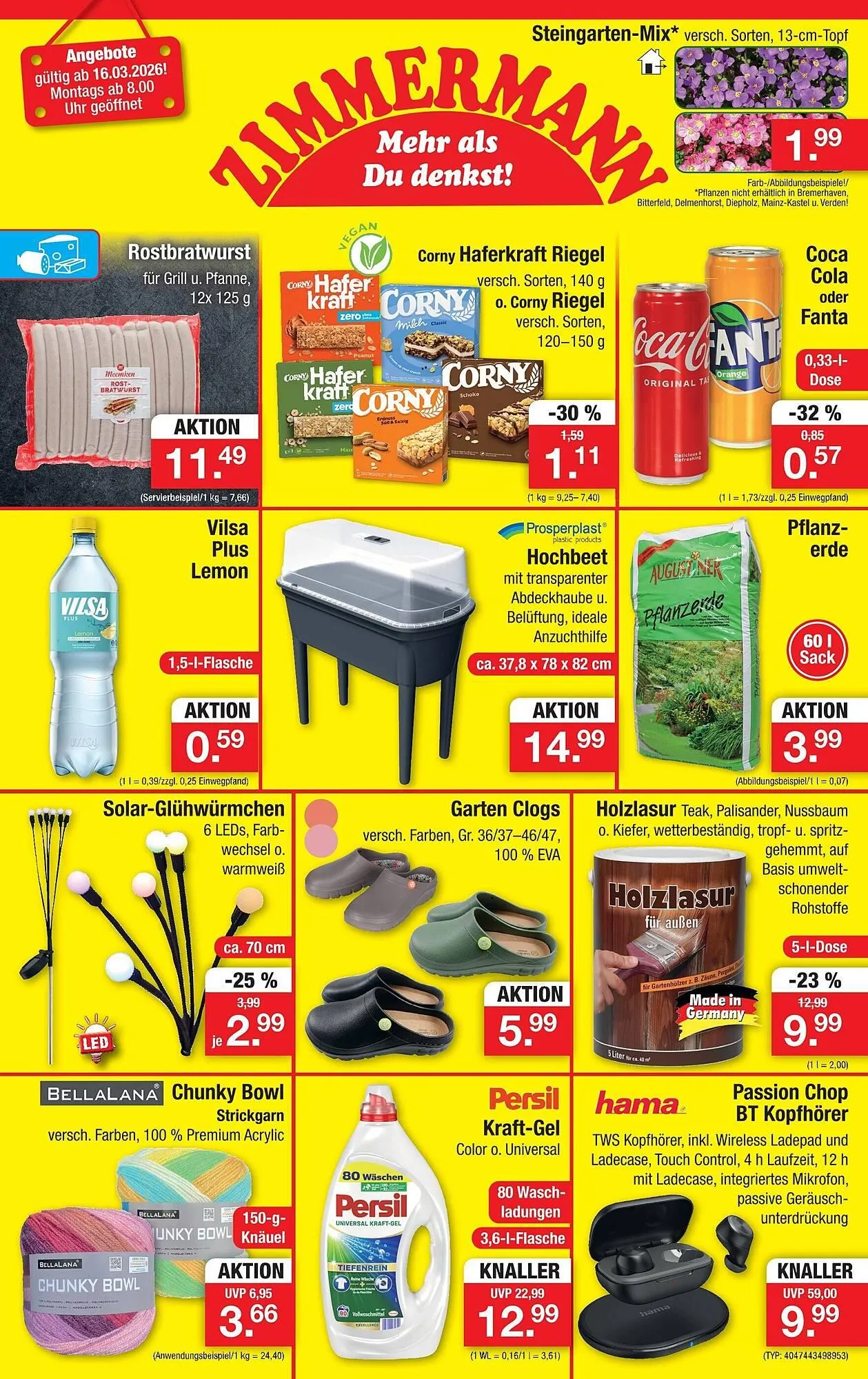 Zimmermann Prospekt von 16. März bis 21. März 2026 - Prospekt seite 1