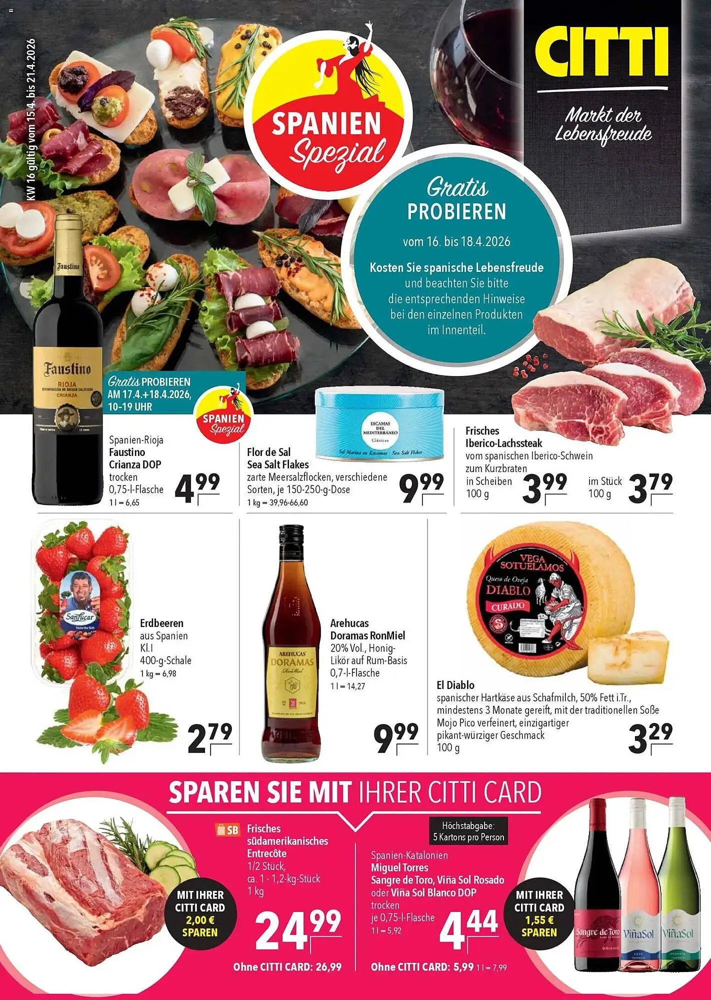 CITTI Markt Prospekt von 15. April bis 21. April 2026 - Prospekt seite 1