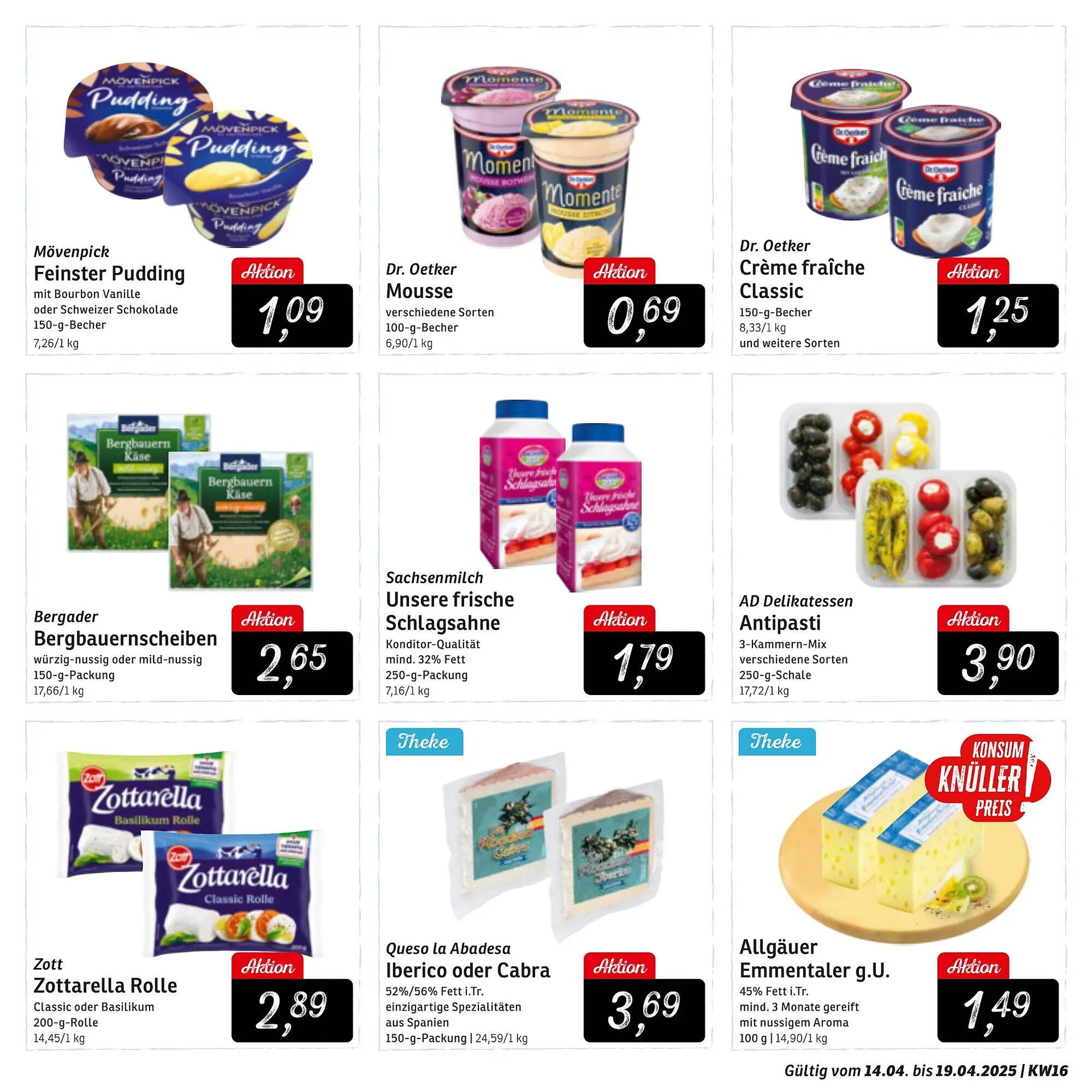 KONSUM Prospekt von 14. April bis 19. April 2025 - Prospekt seite 9