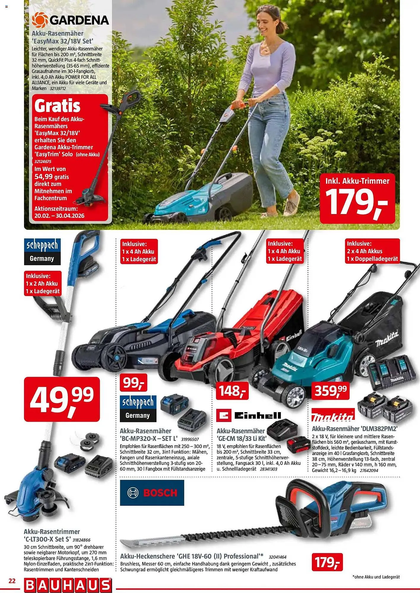 Bauhaus Prospekt von 28. März bis 11. April 2026 - Prospekt seite 22