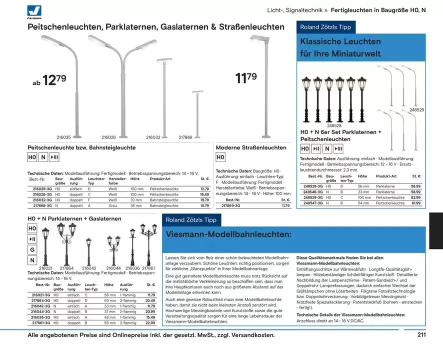 Modellbahn Katalog von 29. Oktober bis 31. Dezember 2025 - Prospekt seite 213