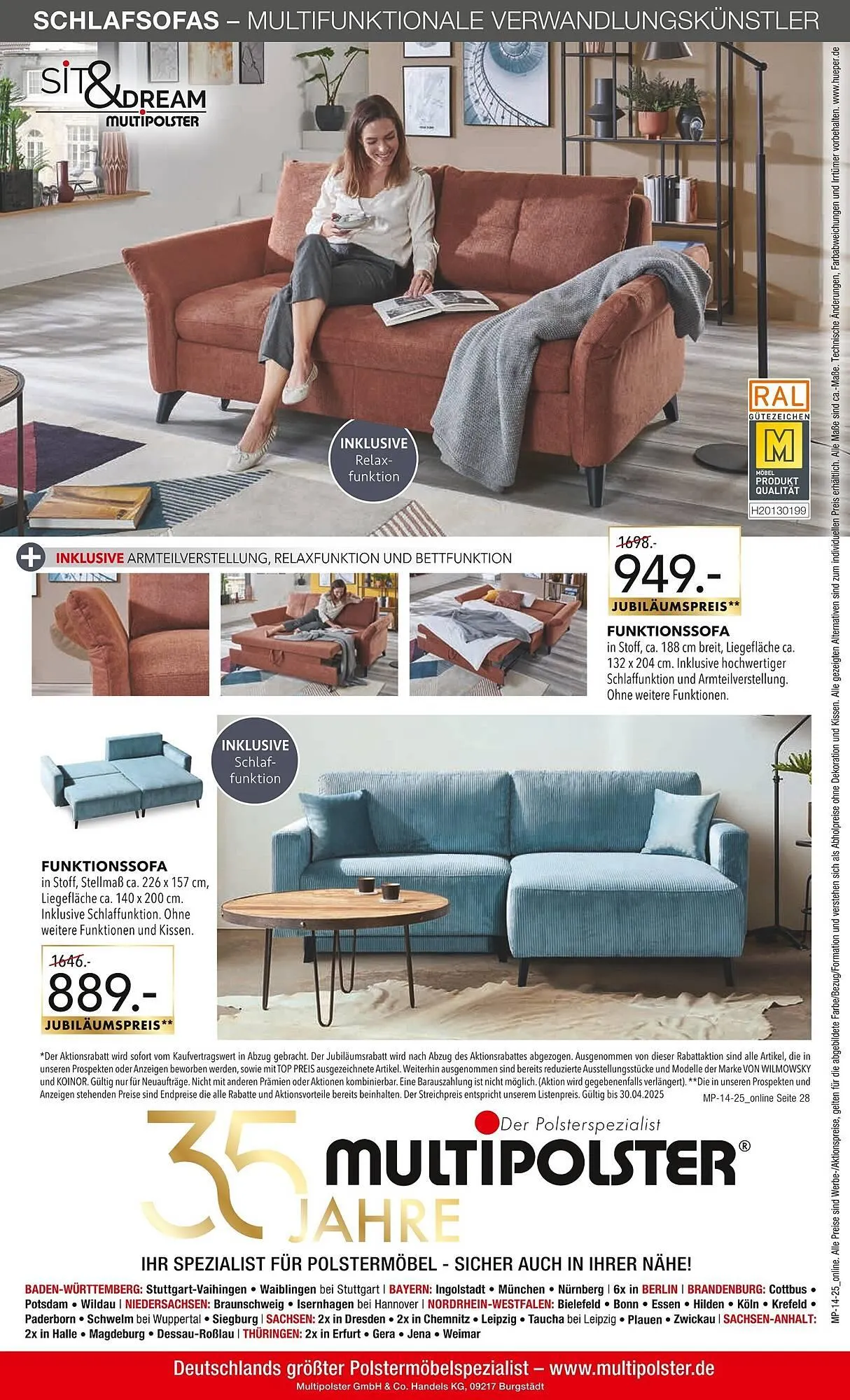 Multipolster Prospekt von 1. April bis 30. April 2025 - Prospekt seite 28