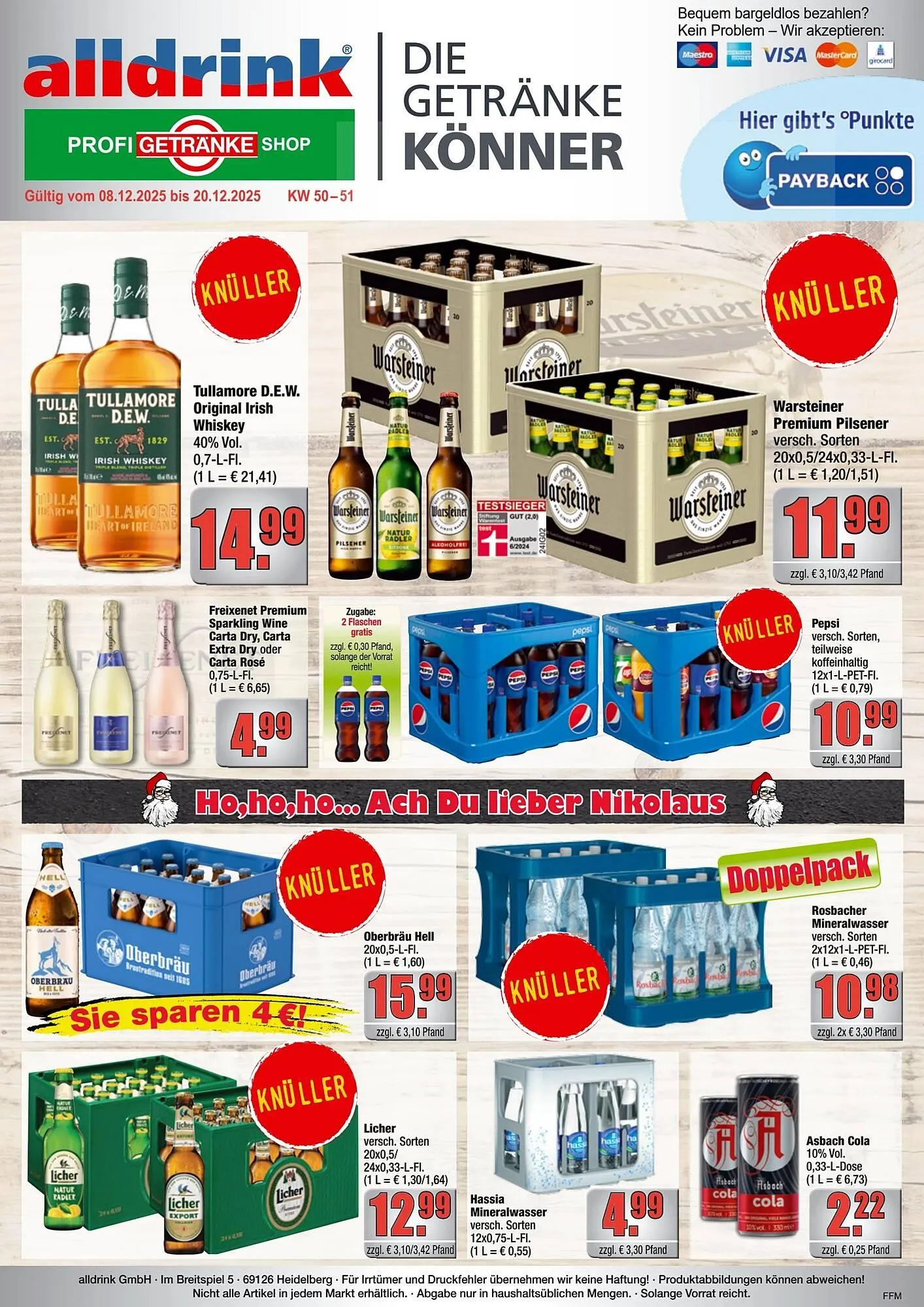 Alldrink Prospekt von 8. Dezember bis 21. Dezember 2025 - Prospekt seite 1