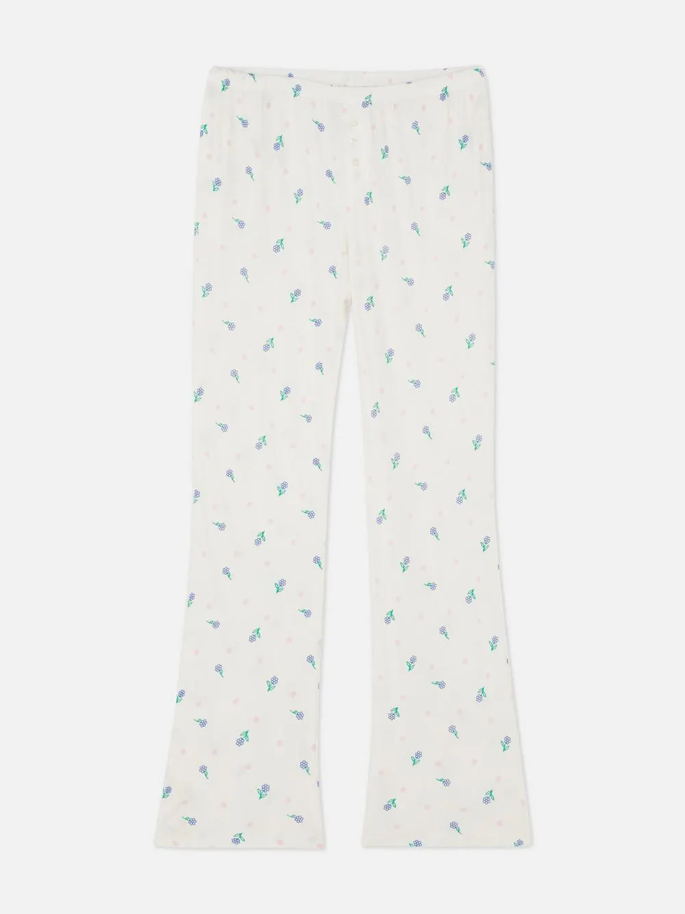 Gerippte Jersey-Schlafanzughose