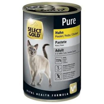 SELECT GOLD Pure Adult Paté Huhn 6x400 g