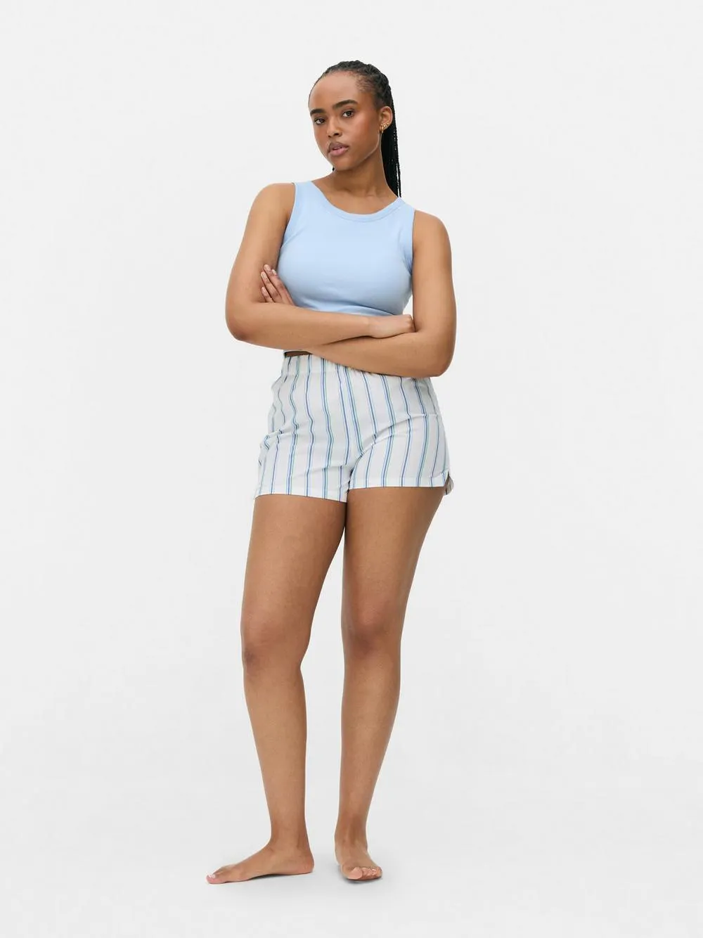 Schlafanzugshorts mit Muster