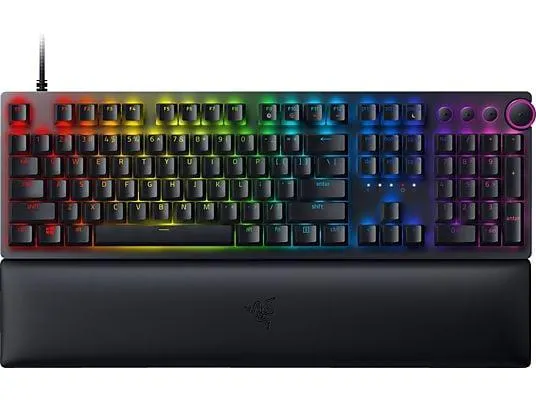 RAZER Huntsman V2 Snap Tap, Tastatur, Opto-Mechanical, Razer Linear Optical Switch (Rot), kabelgebunden, Schwarz