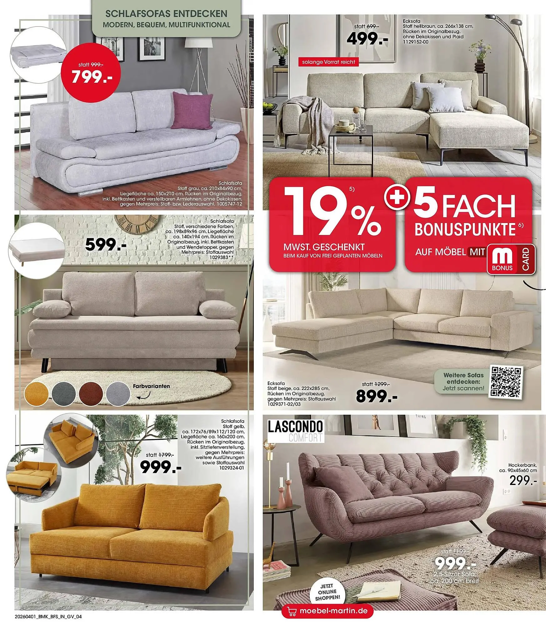Möbel Martin Prospekt von 31. März bis 30. April 2026 - Prospekt seite 4