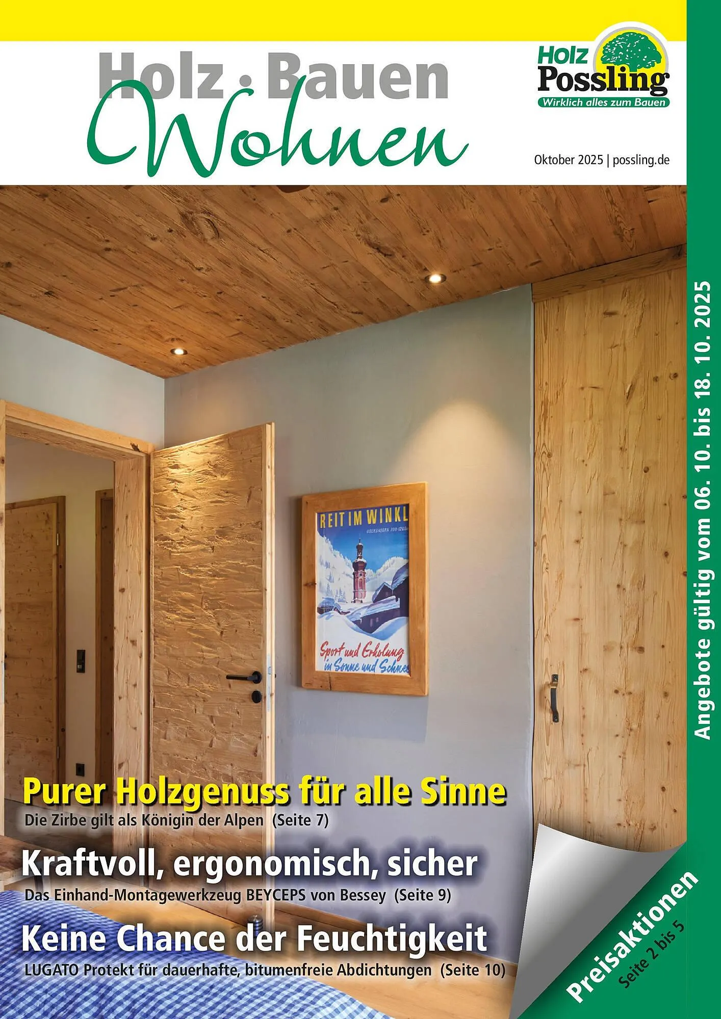 Holz Possling Prospekt von 5. Oktober bis 18. Oktober 2025 - Prospekt seite 1
