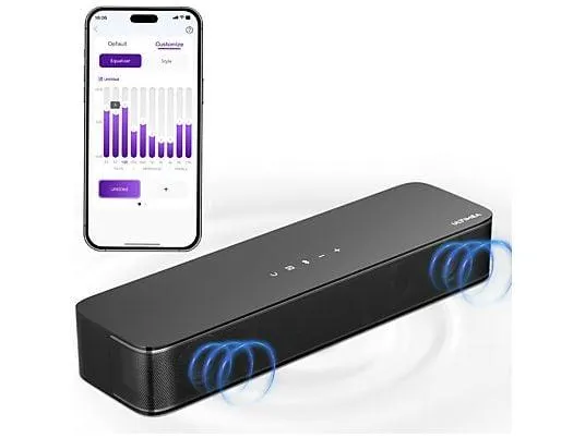 ULTIMEA 2.1 Soundbar mit integriertem Subwoofer, APP-Steuerung, Soundbar, Schwarz