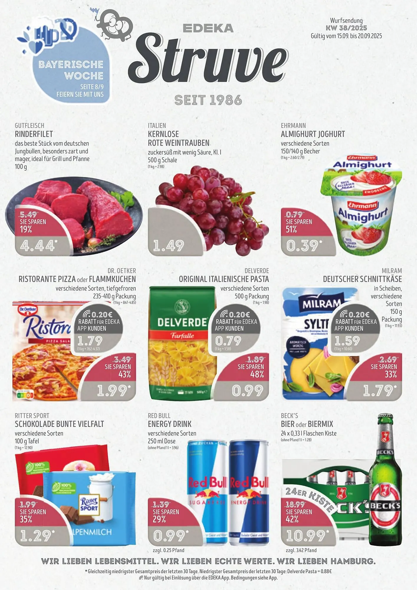 Edeka Struve Prospekt von 15. September bis 20. September 2025 - Prospekt seite 1