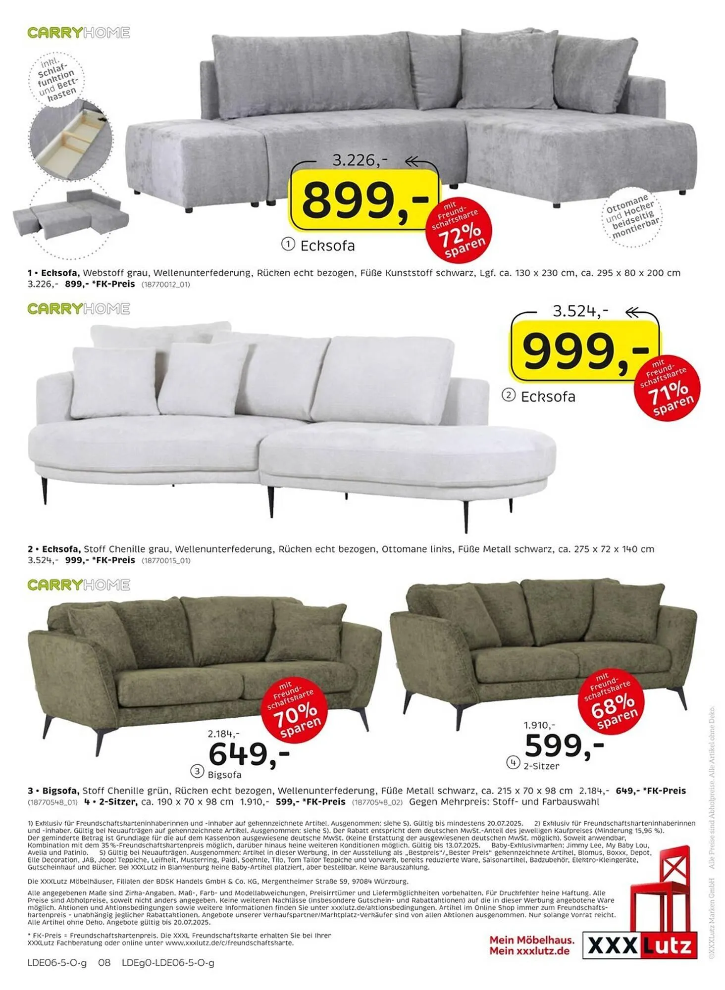 XXXLutz Prospekt von 7. Juli bis 20. Juli 2025 - Prospekt seite 8