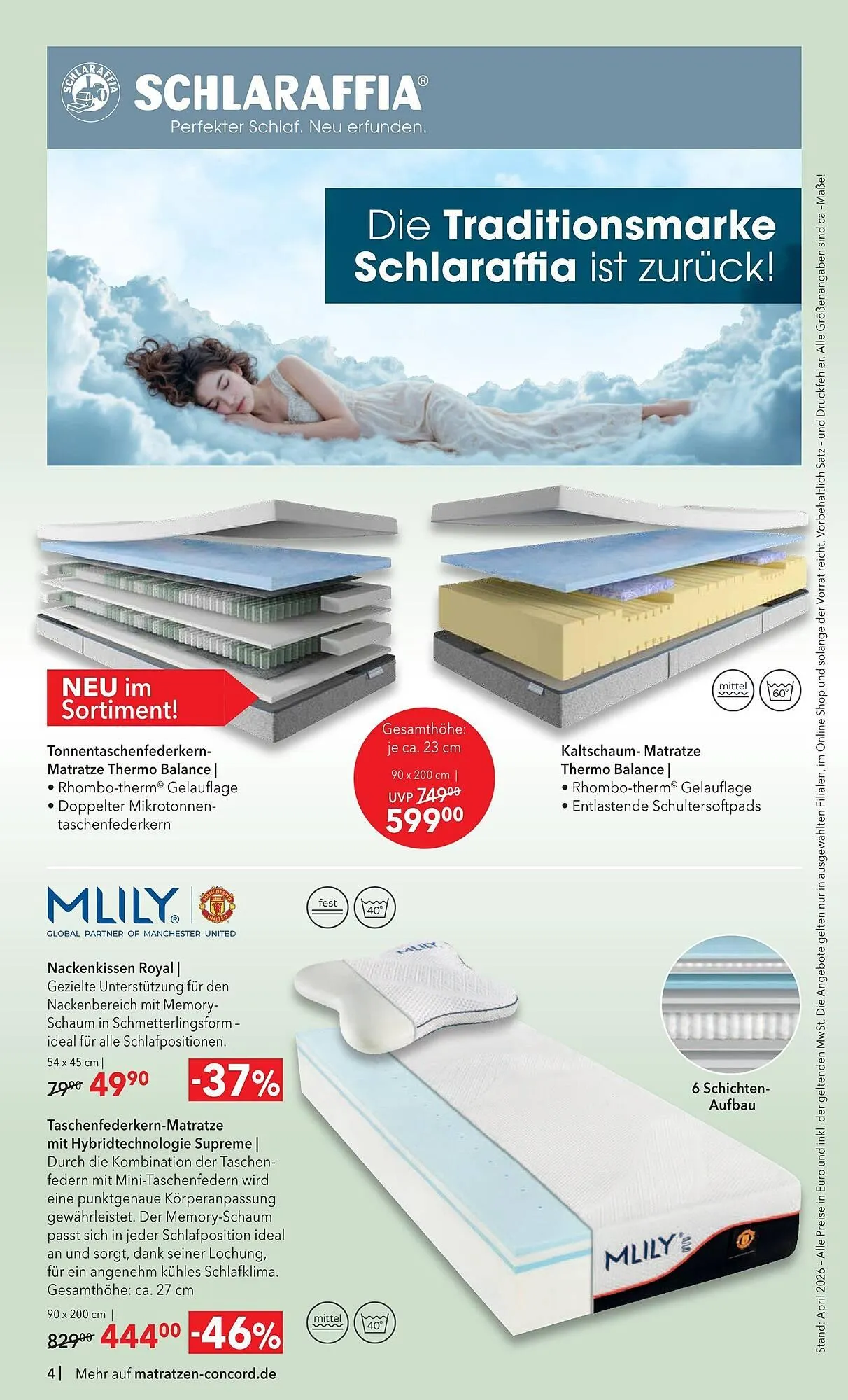 Matratzen Concord Prospekt von 29. April bis 26. Mai 2026 - Prospekt seite 4
