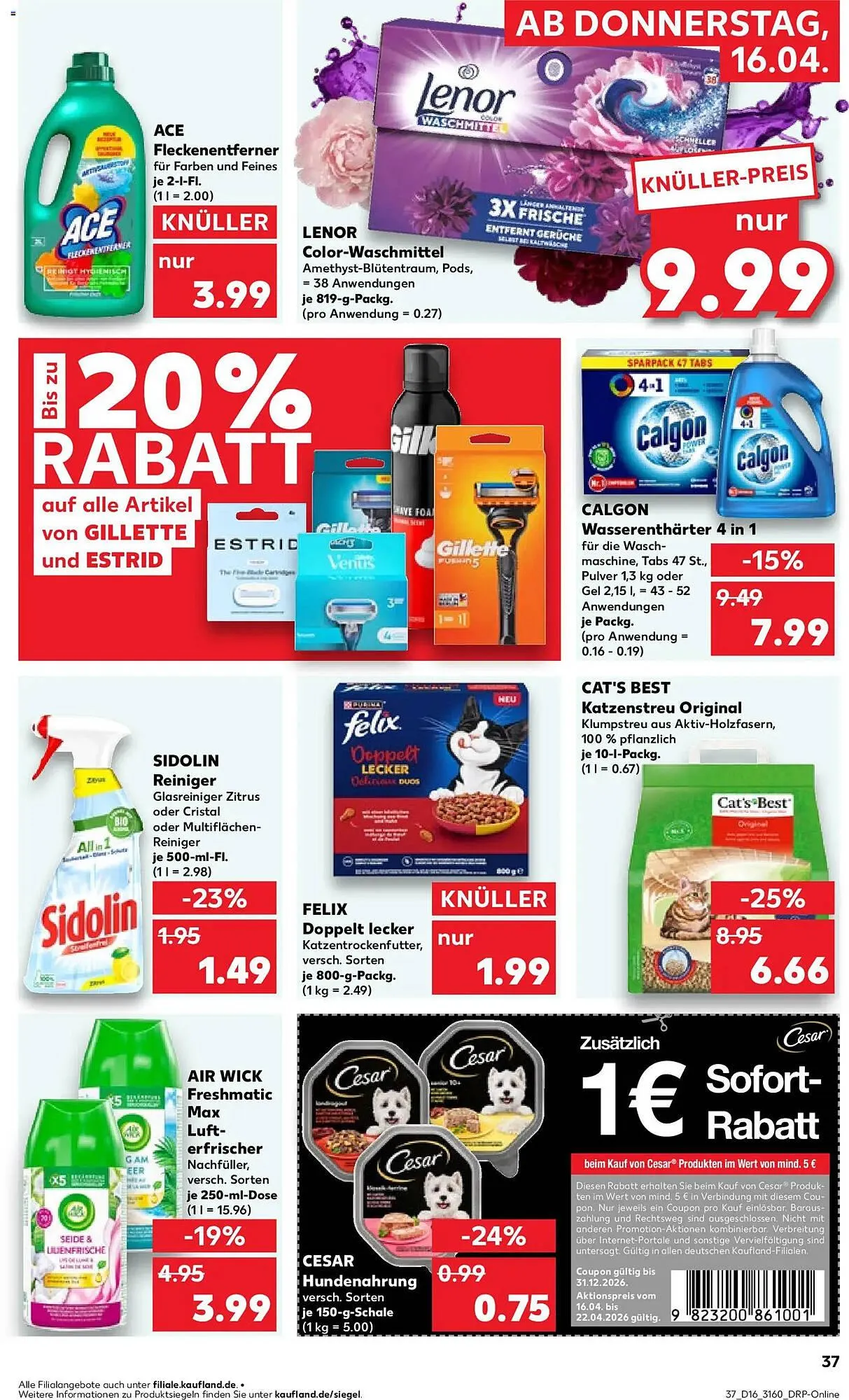 Kaufland Prospekt von 16. April bis 22. April 2026 - Prospekt seite 37
