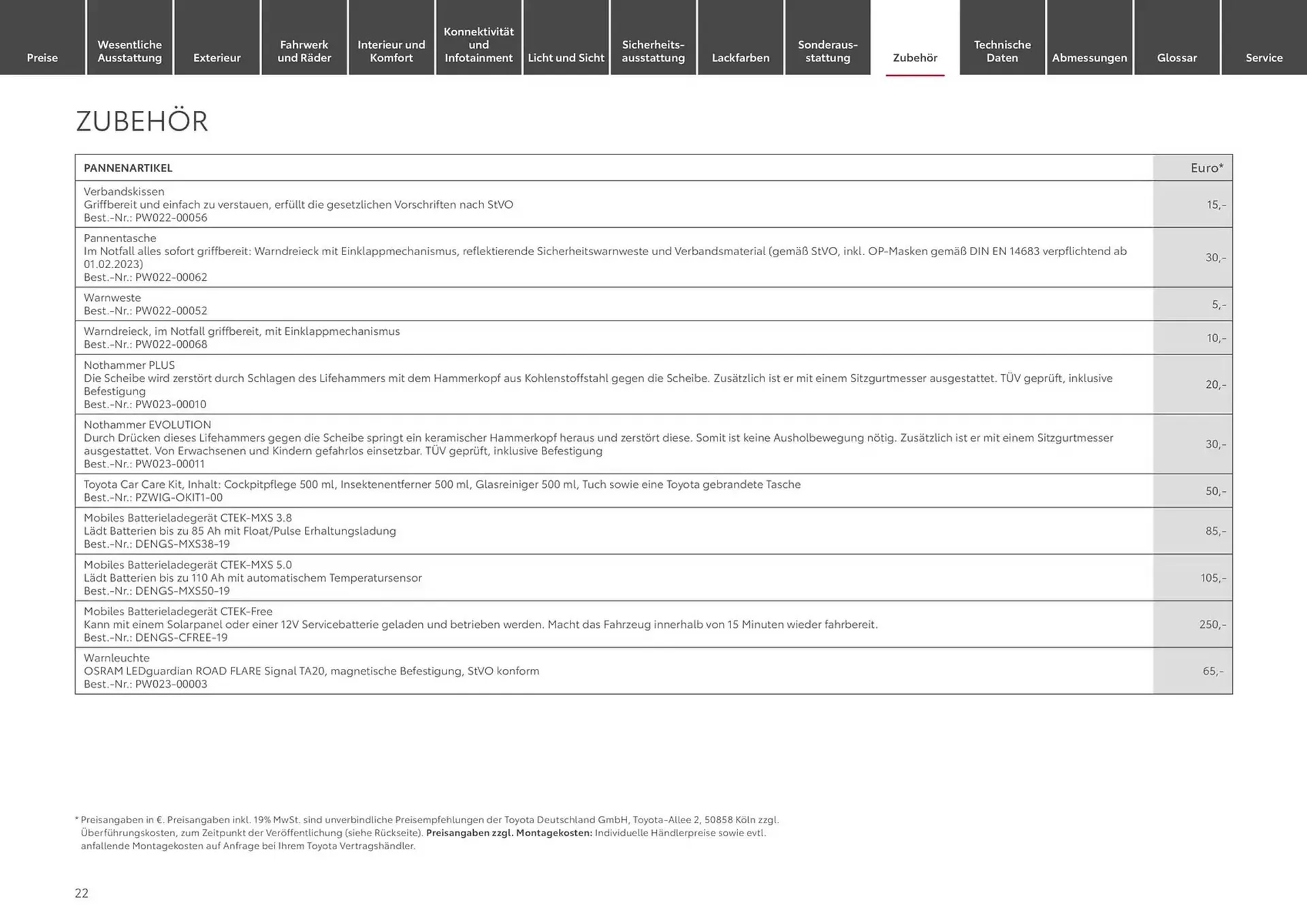 Toyota Prospekt von 10. Januar bis 10. Januar 2026 - Prospekt seite 22