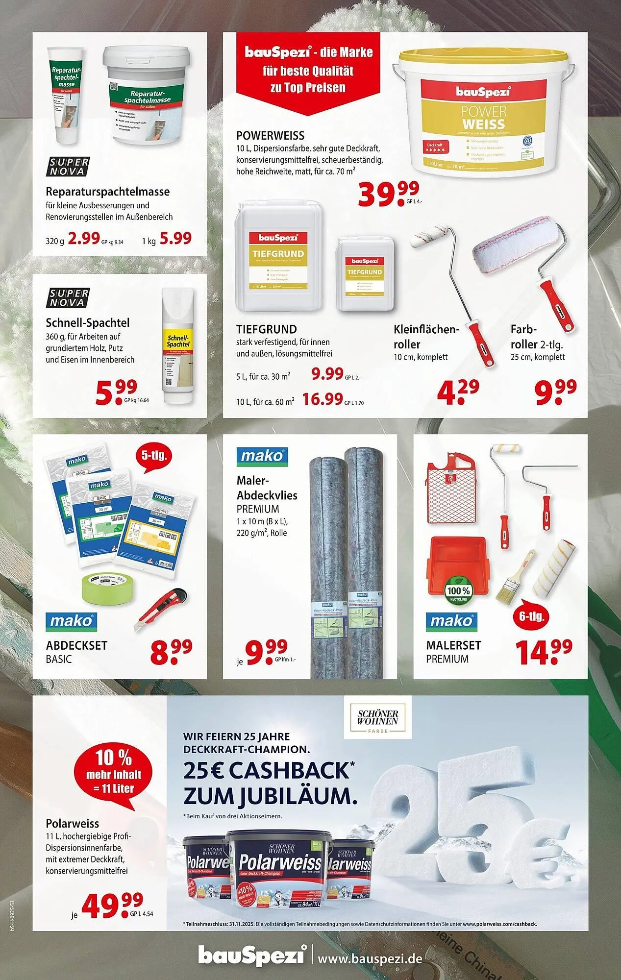 BauSpezi Prospekt von 6. September bis 27. September 2025 - Prospekt seite 3