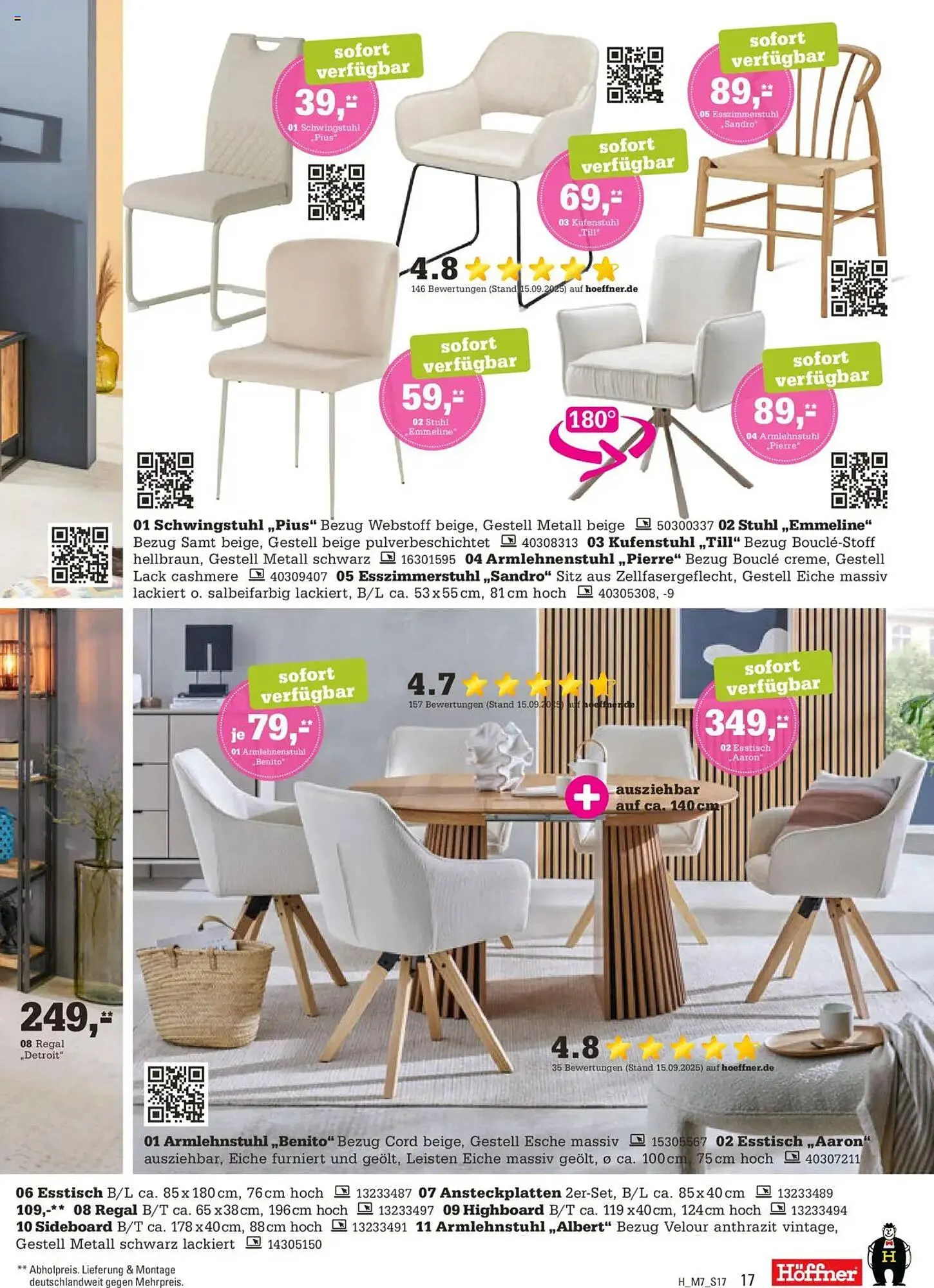Höffner Prospekt von 15. Oktober bis 28. Oktober 2025 - Prospekt seite 17