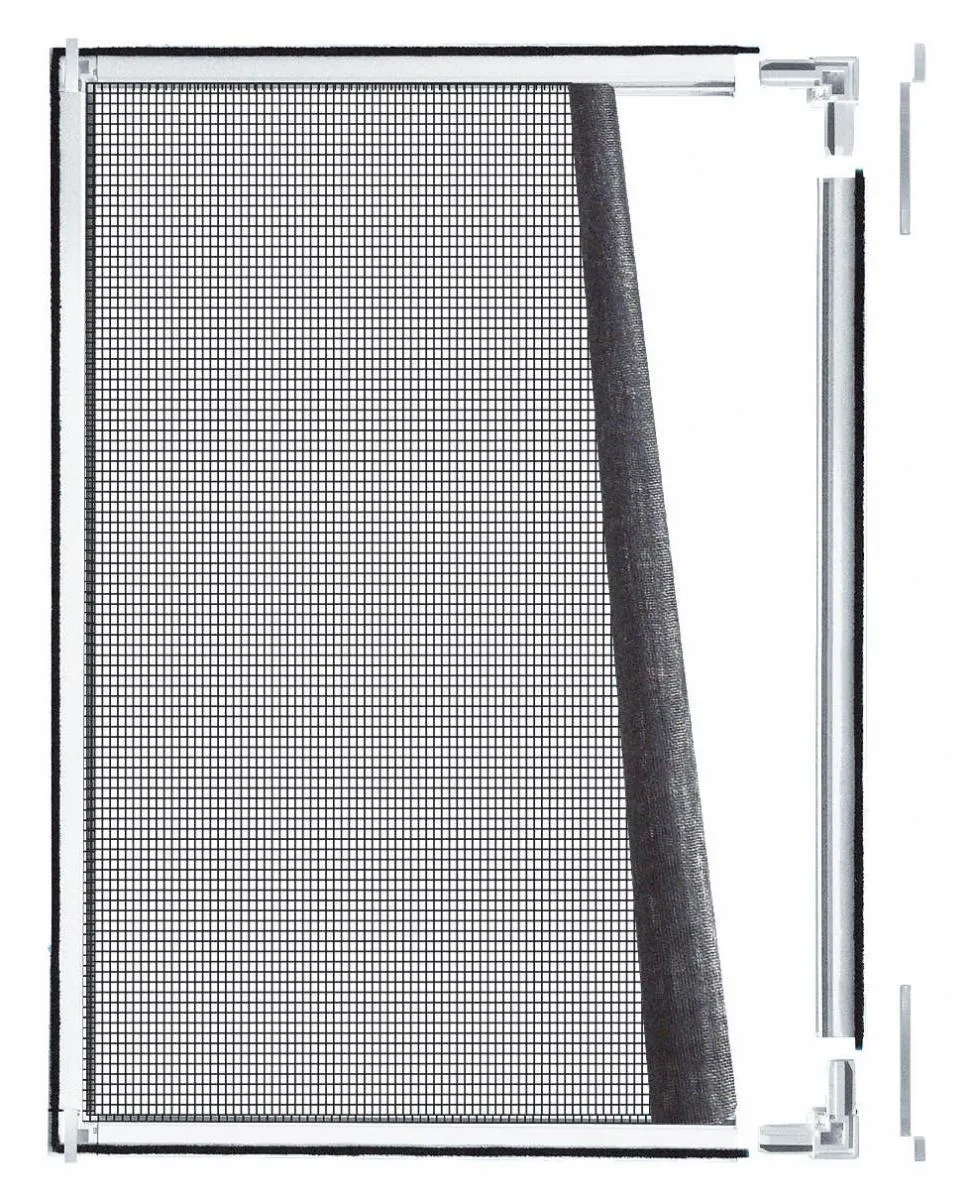 Powertec Alu-Insektenschutz Fenster Rahmen 130 x 150, Weiss